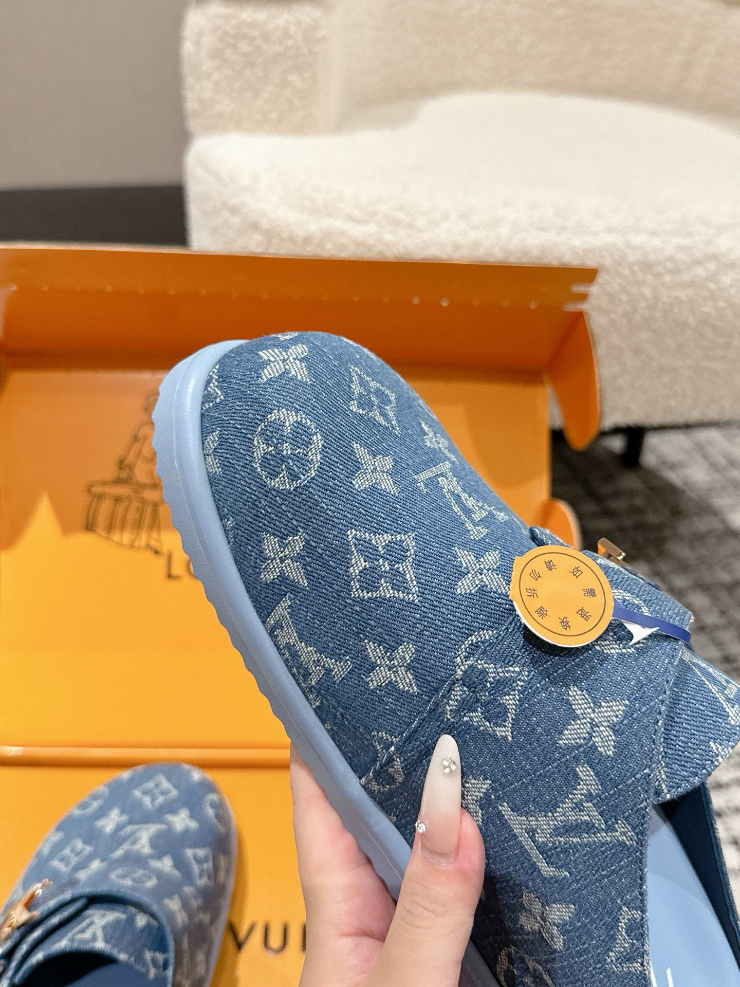 Louis Vuitton Monogram Denim Flat Mules - Luxury Blue Clogs