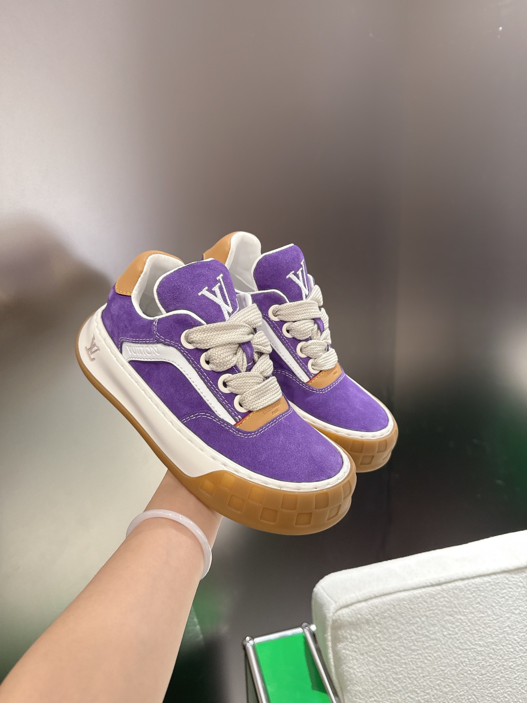 Louis Vuitton Skate Sneaker Purple Suede Designer Luxury Shoes