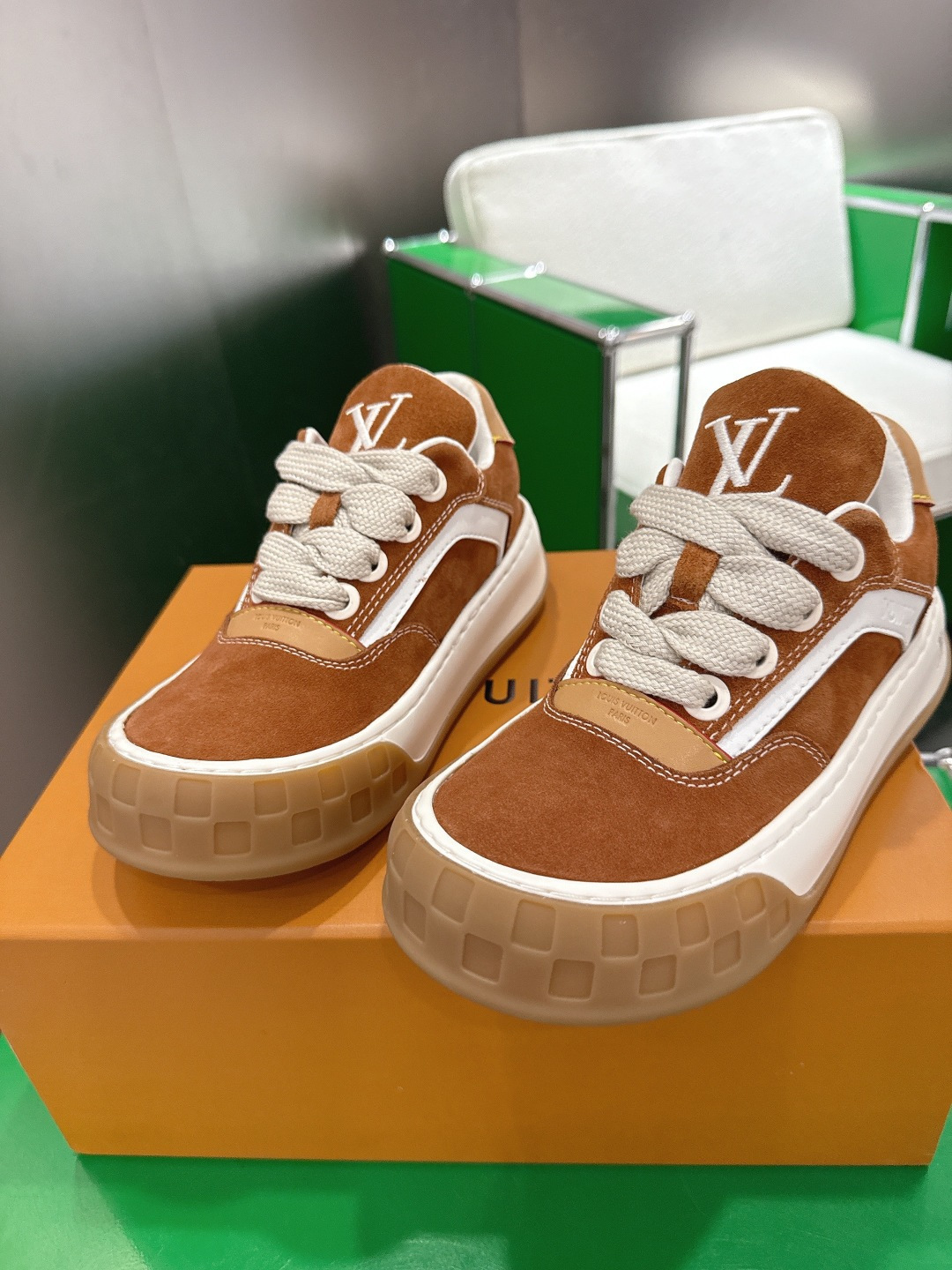 Louis Vuitton LV Skate Sneaker Brown Suede Luxury Men's Shoes