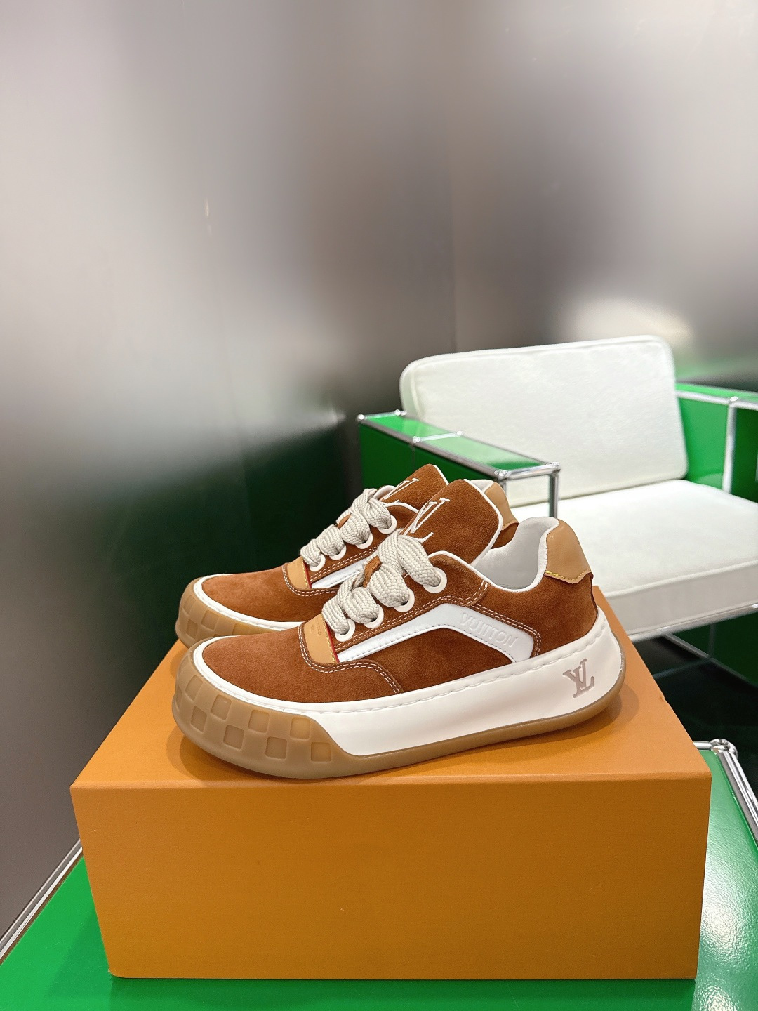 Louis Vuitton LV Skate Sneaker Brown Suede Luxury Men's Shoes