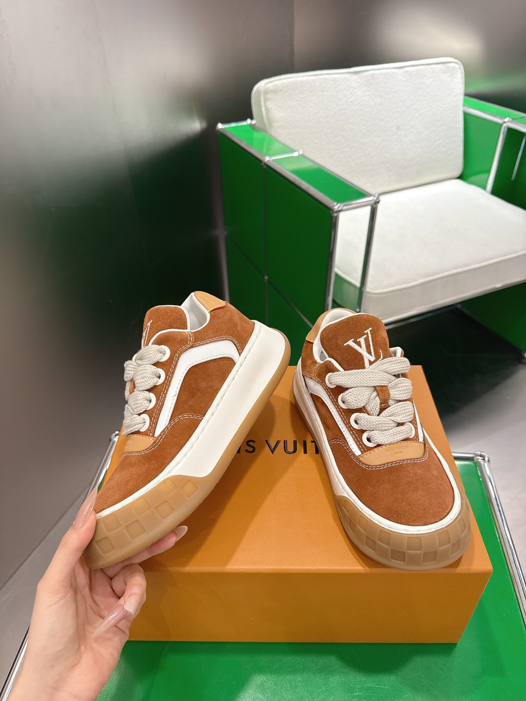 Louis Vuitton LV Skate Sneaker Brown Suede Luxury Men's Shoes