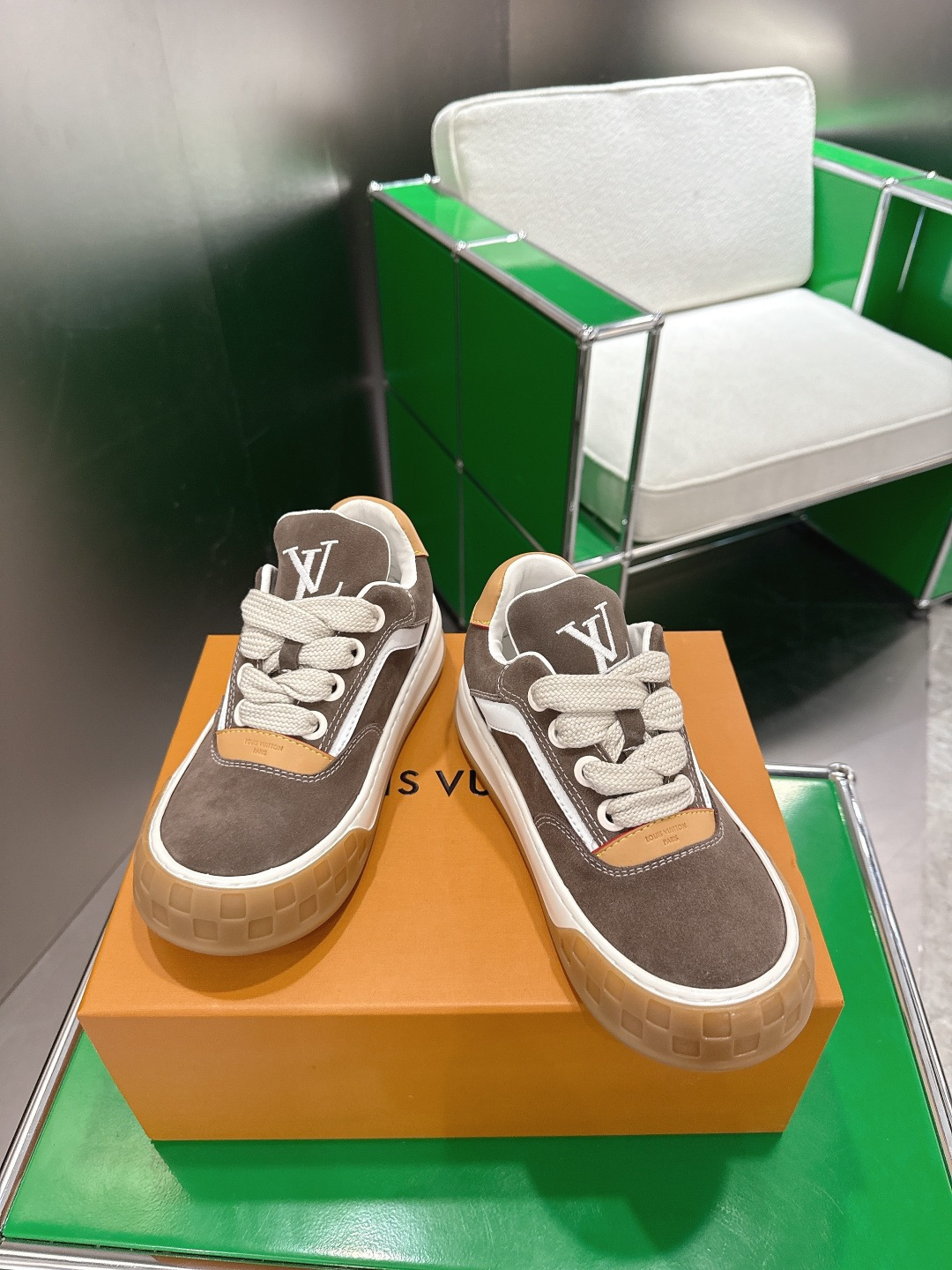 Louis Vuitton LV Skate Sneaker - Brown Suede & Gum Sole Luxury