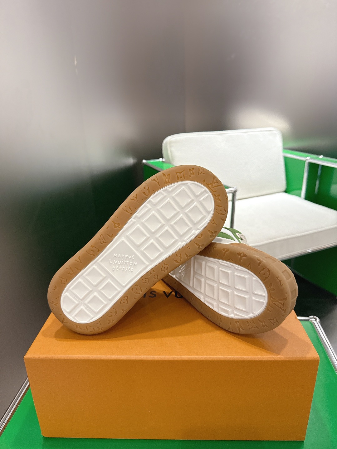 Louis Vuitton Skate Sneaker - Green Suede Luxury Designer Footwear