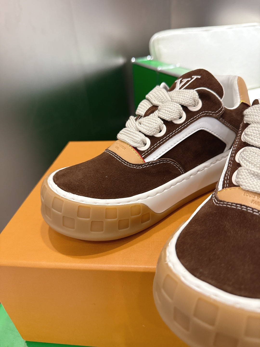 Louis Vuitton LV Skate Sneaker Brown Suede Chunky Luxury Shoes