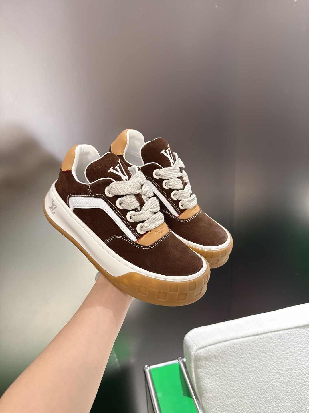 Louis Vuitton LV Skate Sneaker Brown Suede Chunky Luxury Shoes