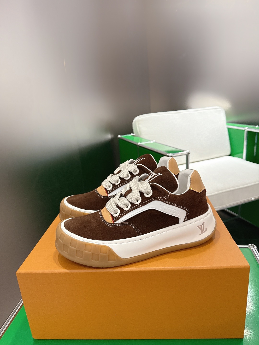 Louis Vuitton LV Skate Sneaker Brown Suede Chunky Luxury Shoes