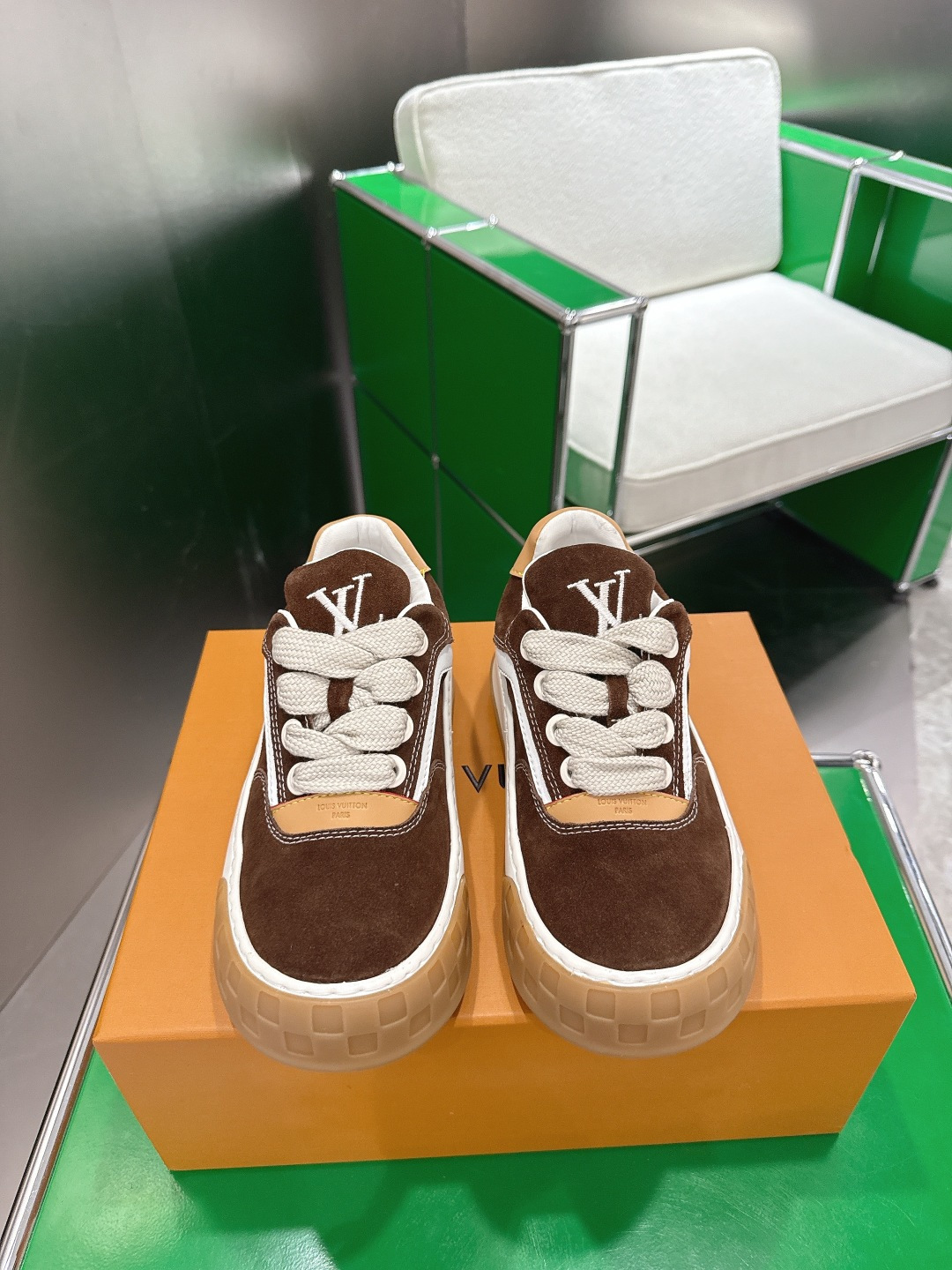 Louis Vuitton LV Skate Sneaker Brown Suede Chunky Luxury Shoes