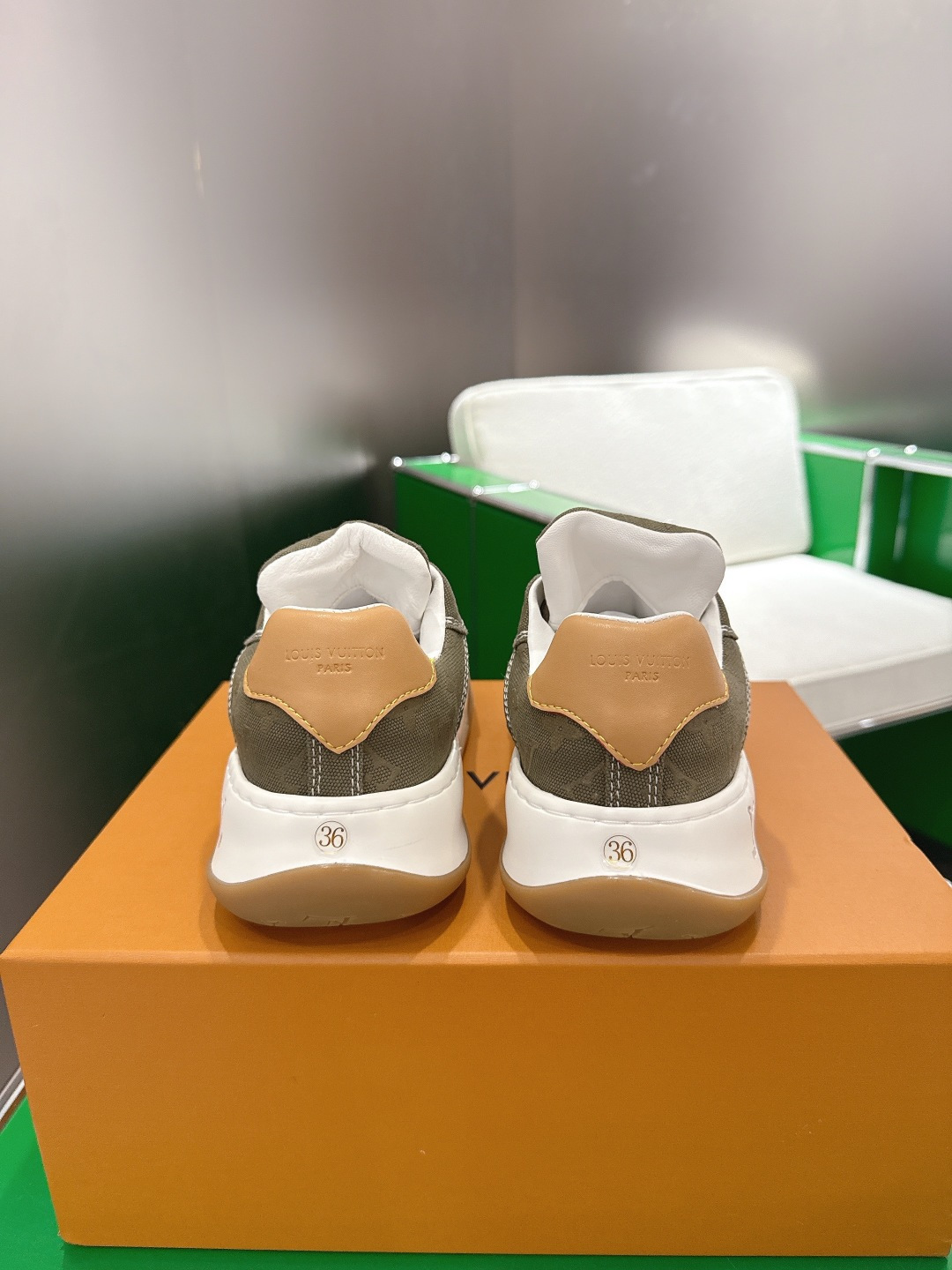 Louis Vuitton LV Skate Sneaker Khaki Green Monogram Canvas