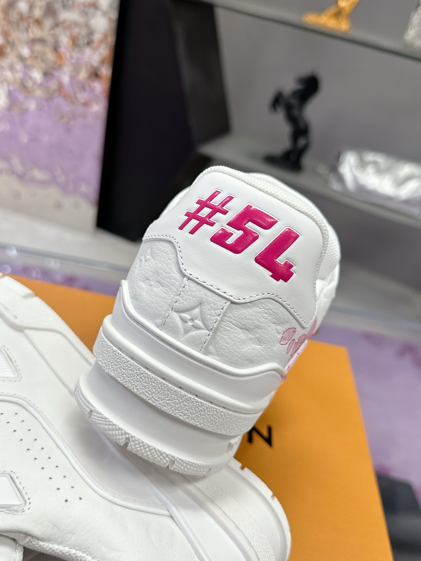 Louis Vuitton LV Trainer White Pink Sakura Cherry Blossom Sneakers