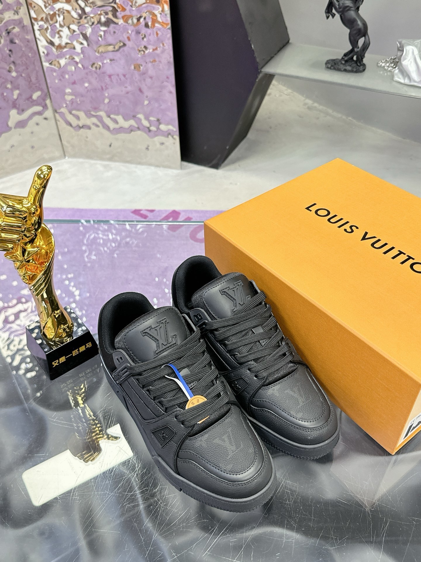 Louis Vuitton LV Trainer Sneaker - Triple Black Monogram Leather