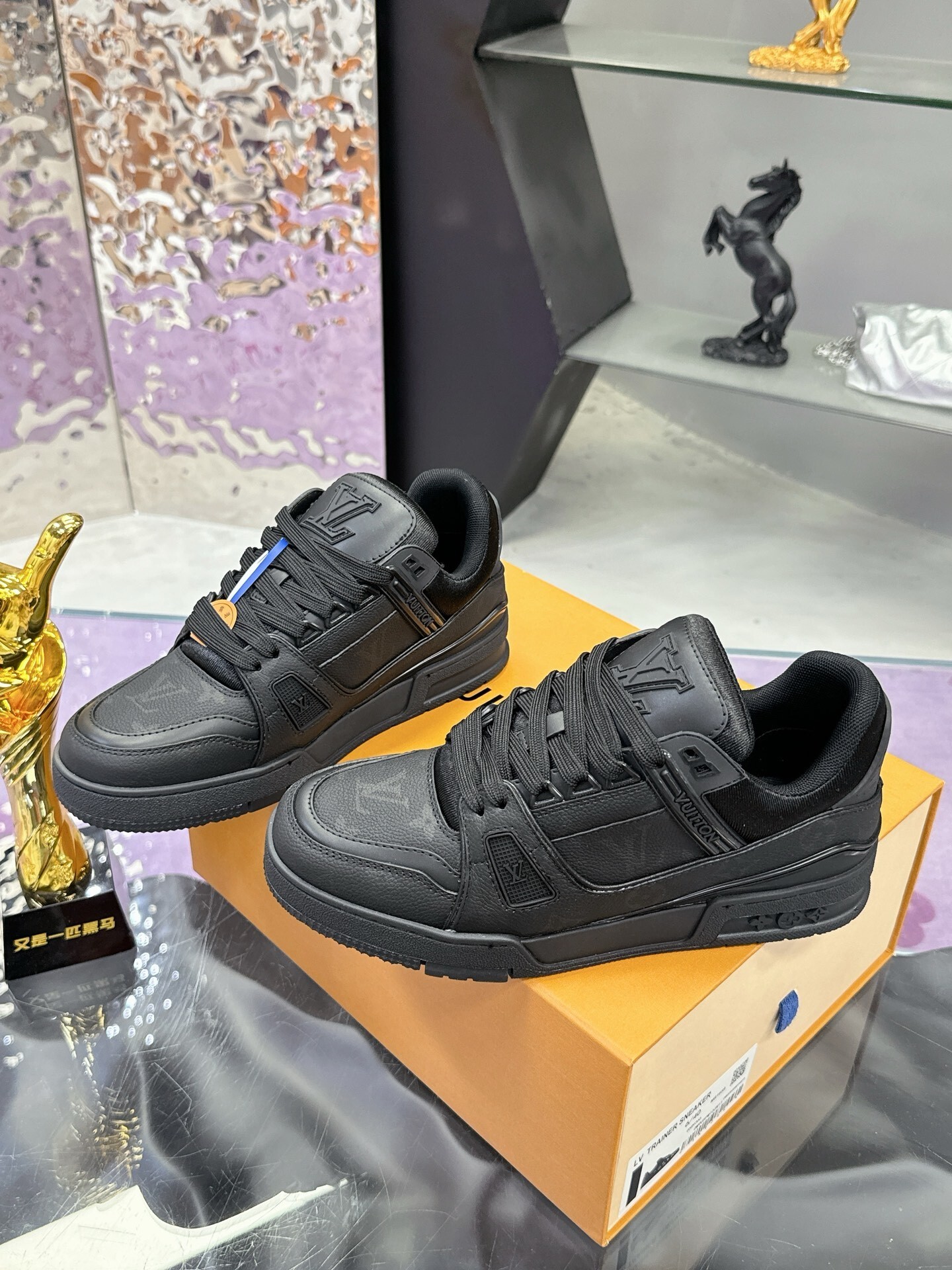 Louis Vuitton LV Trainer Sneaker - Triple Black Monogram Leather