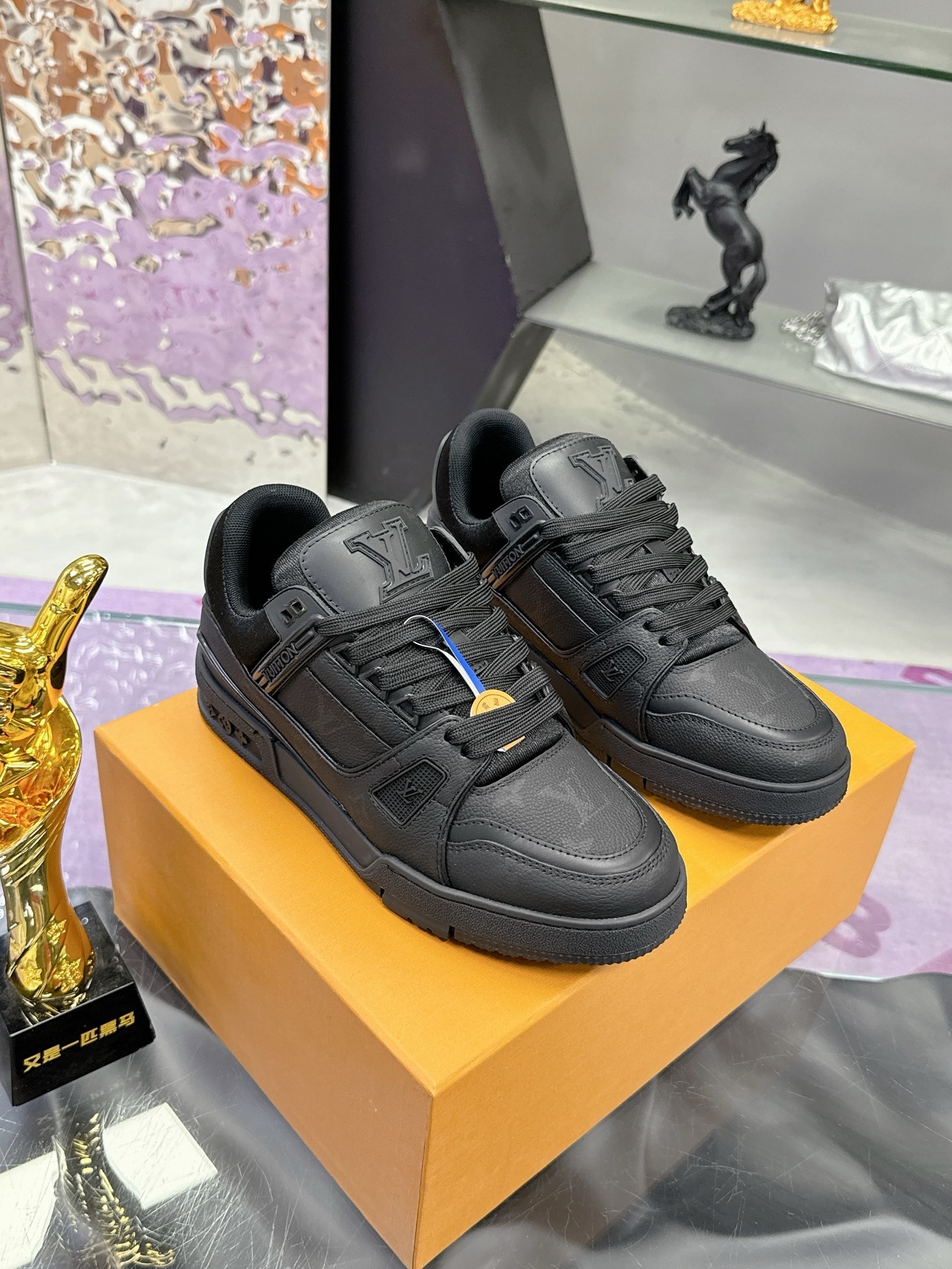 Louis Vuitton LV Trainer Sneaker - Triple Black Monogram Leather