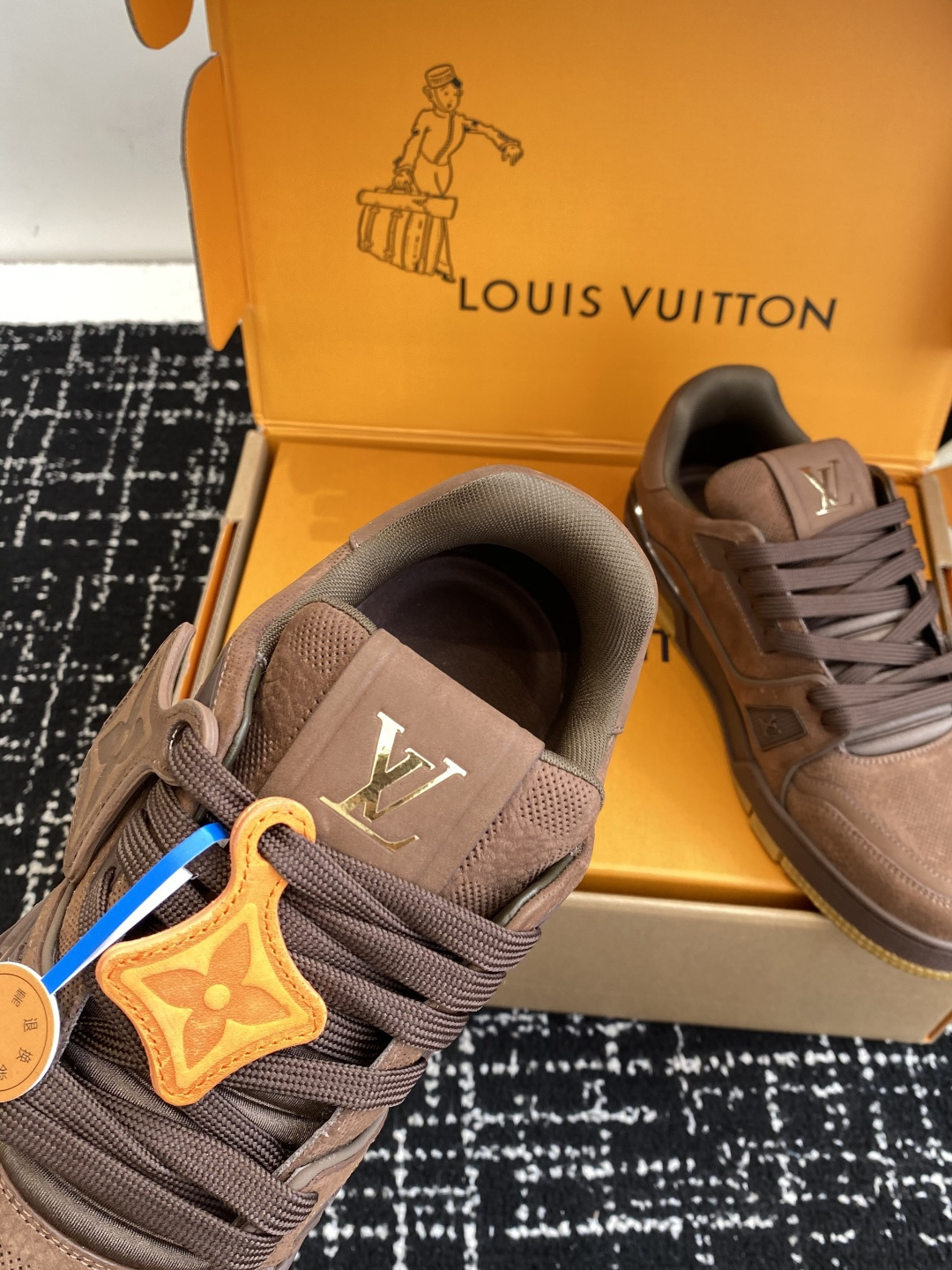 Louis Vuitton Brown Suede Trainer Sneakers - Premium Men's Shoes