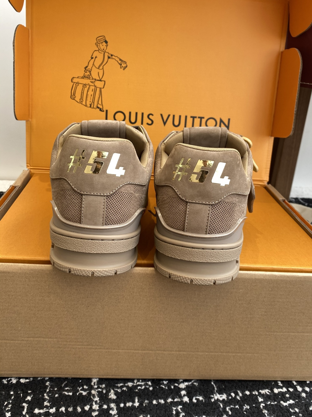 Louis Vuitton LV Trainer Beige Suede Luxury Men's Sneakers