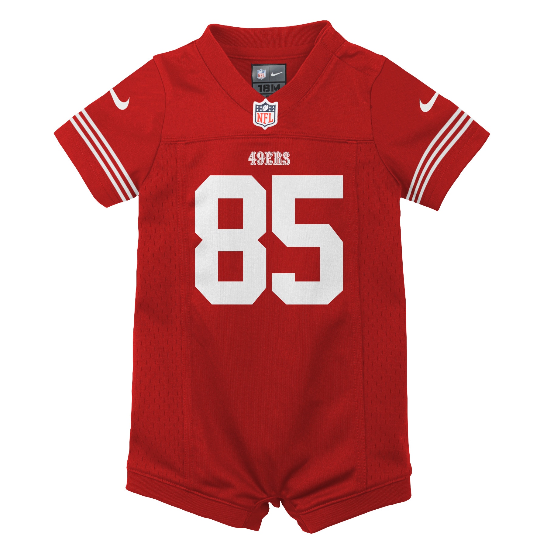 Infant San Francisco  George Kittle Nike Scarlet Romper Game Jersey