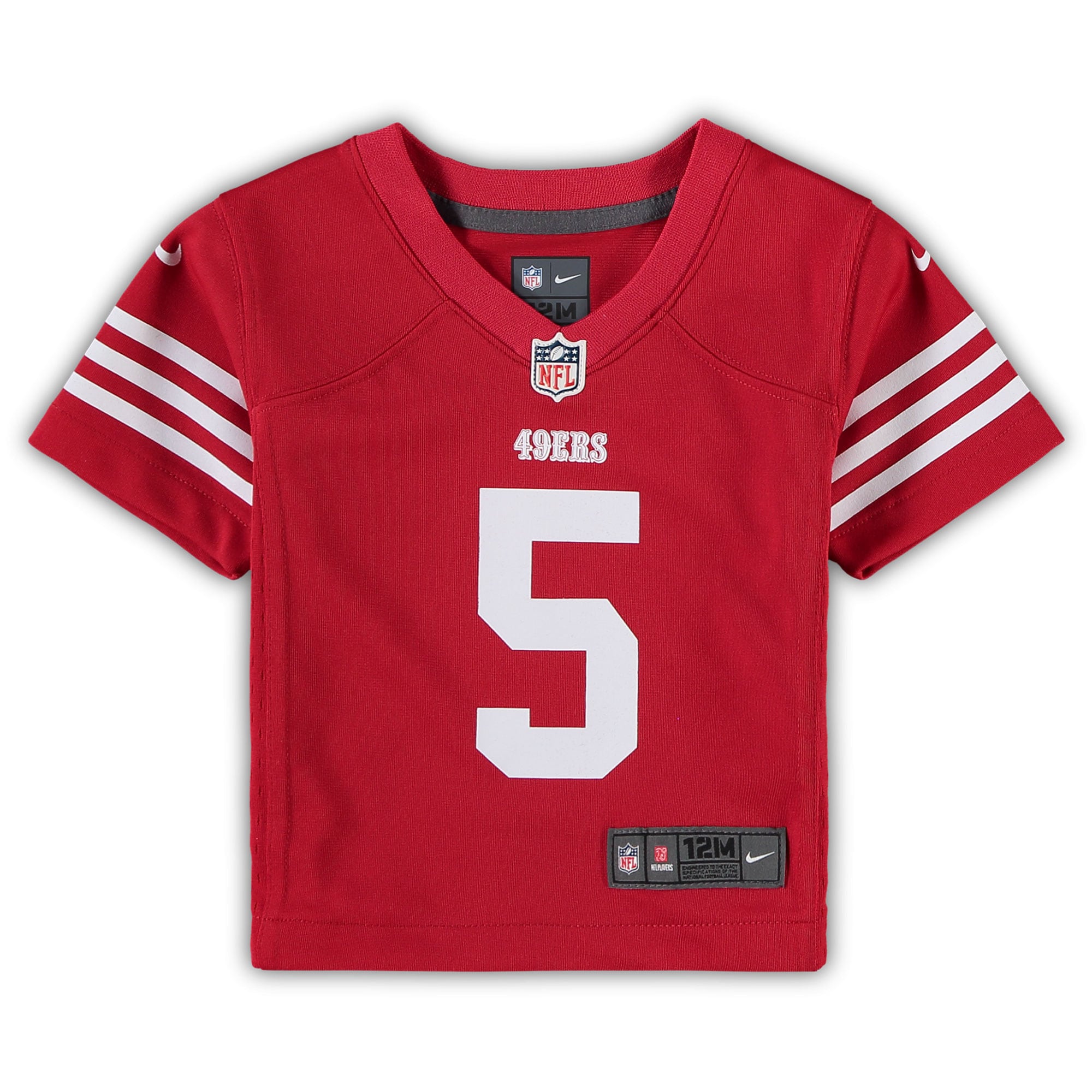 Infant San Francisco  Trey Lance Nike Scarlet Player Game Jersey