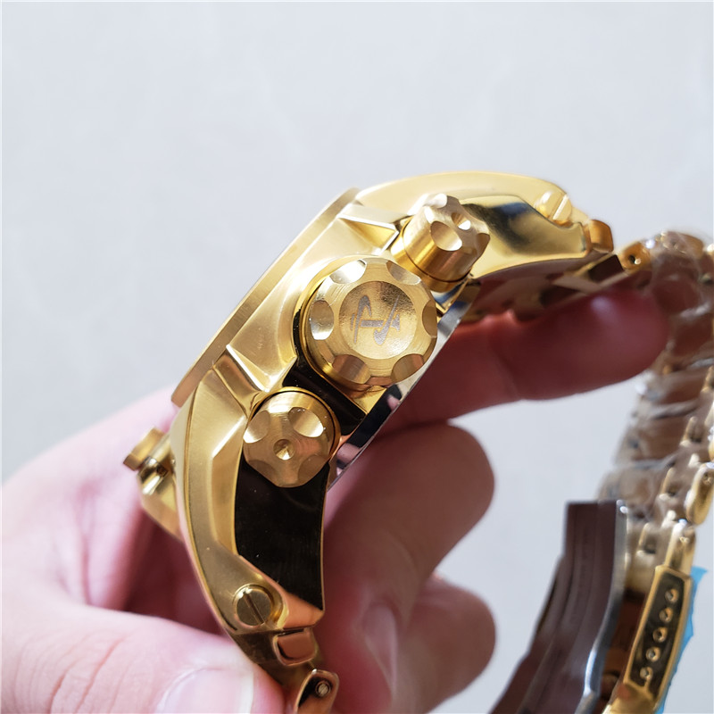 Invicta Gold Blue Chronograph - Invicta Reserve Gold Tone Blue Dial - Image 5