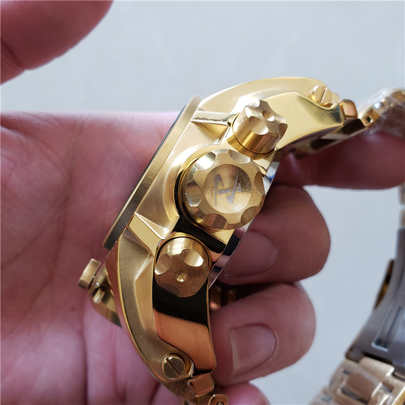 Invicta Gold Blue Chronograph - Invicta Reserve Gold Tone Blue Dial - Image 6