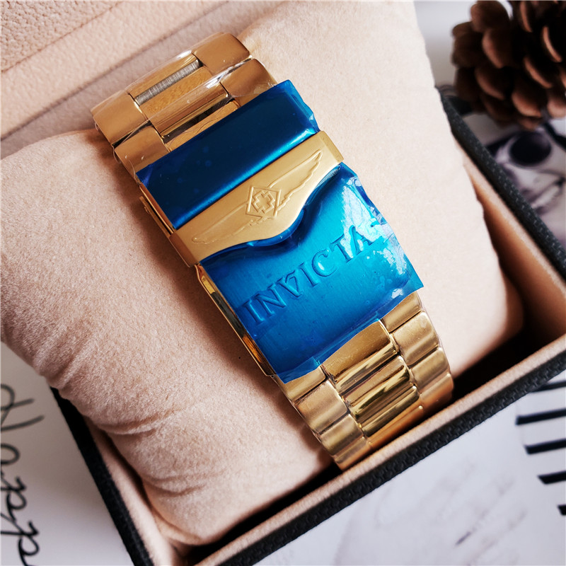 reserve Invicta Gold Blue Chronograph - Invicta Reserve Gold Blue Dial - Image 4