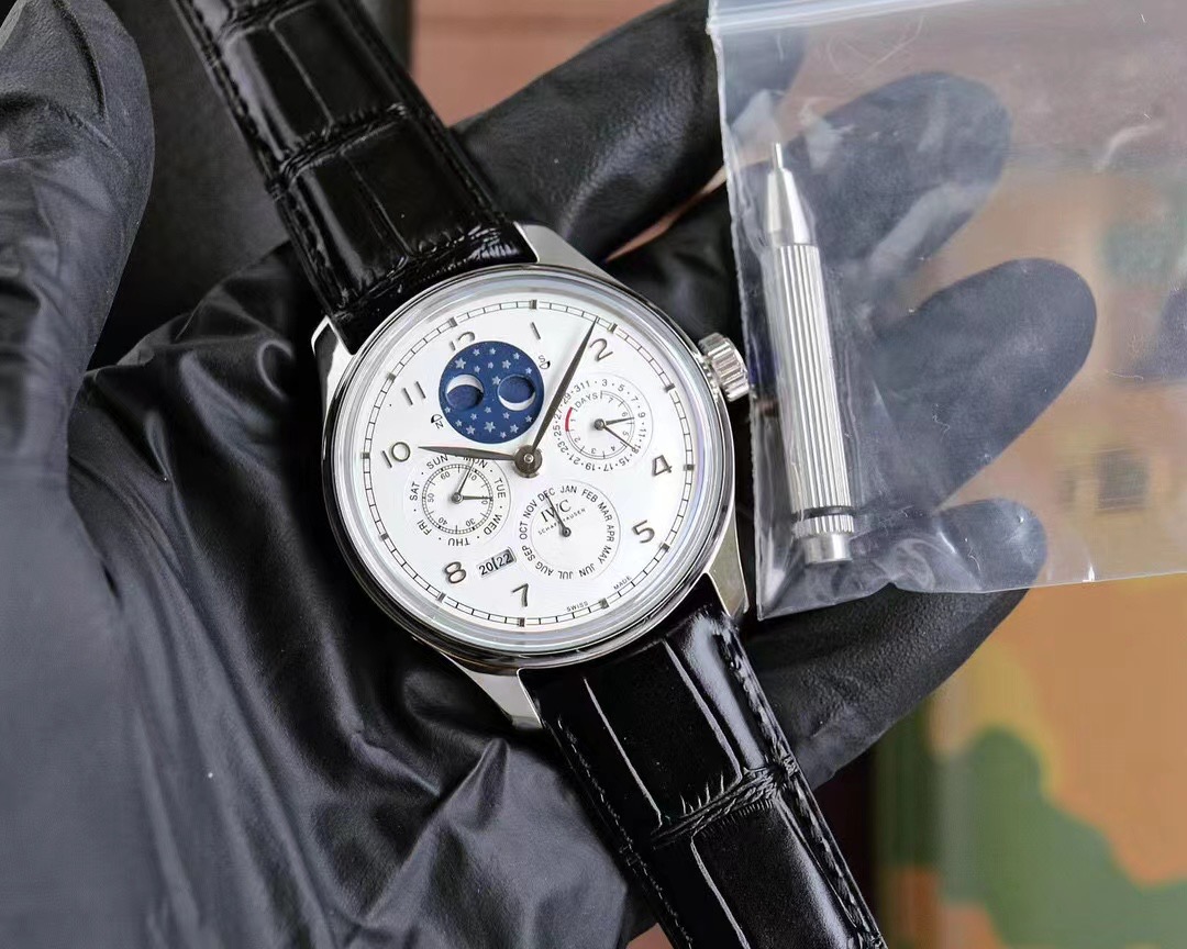 IWC Perpetual Calendar - IWC Portugieser Perpetual Calendar White Dial - Image 8