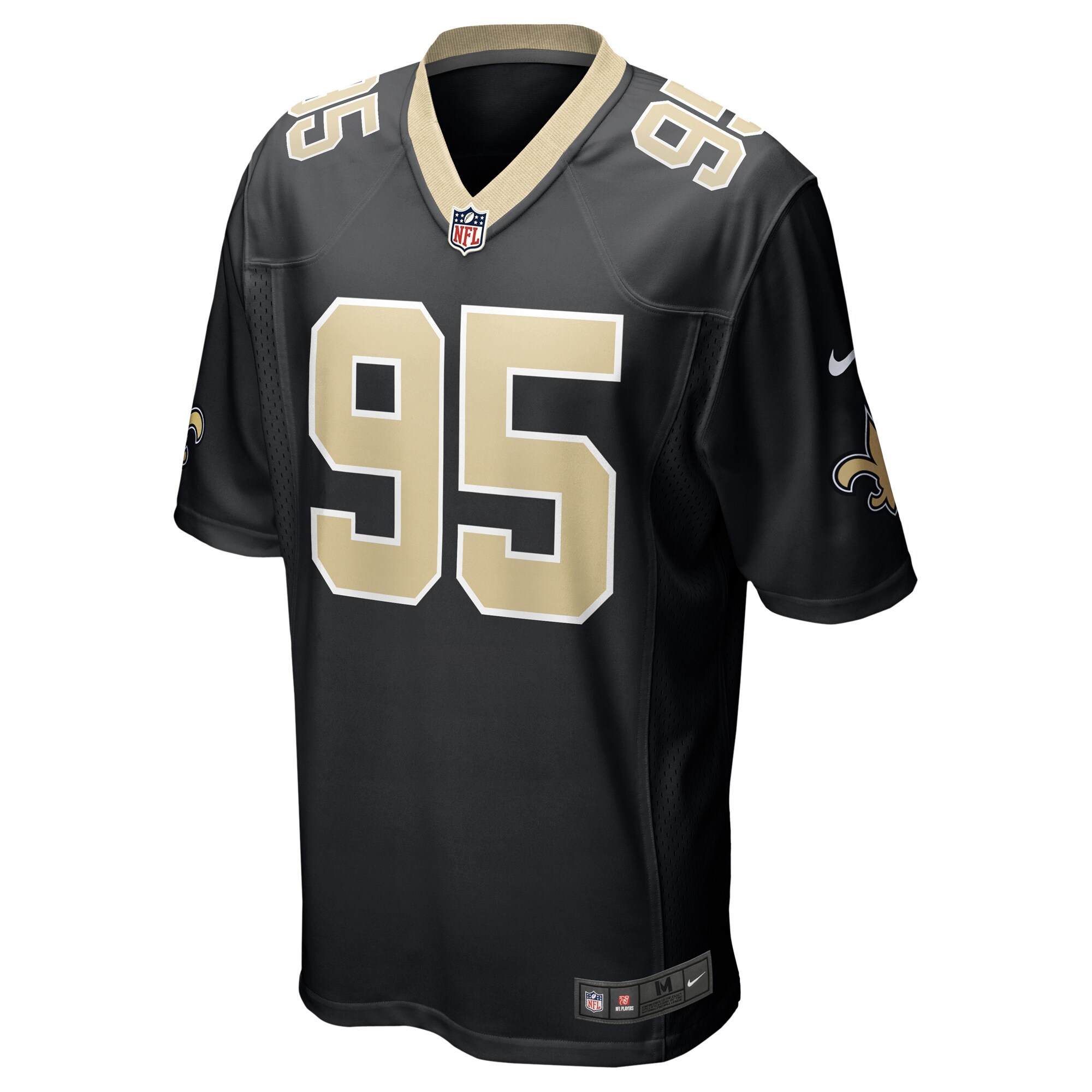 Jack Heflin New Orleans Saints Nike Team Game Jersey -  Black