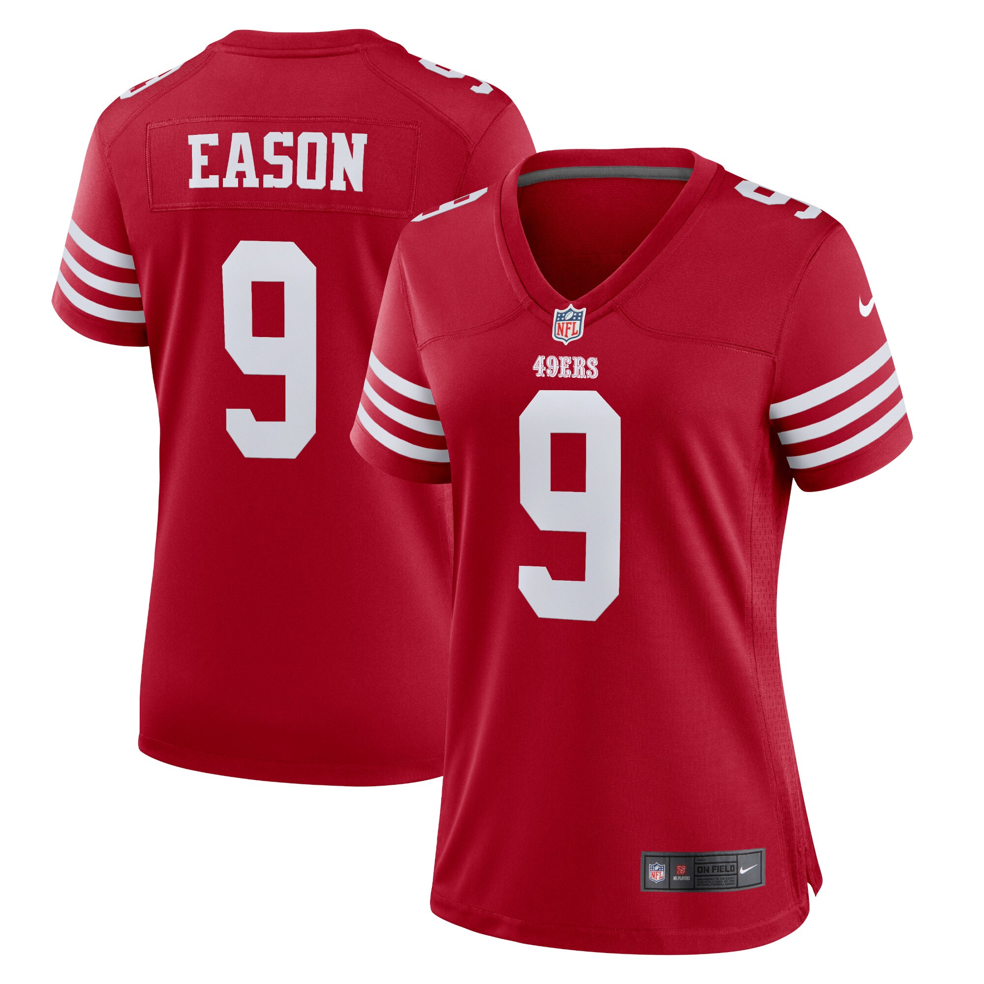 Jacob Eason San Francisco  Nike Women's Home Game Player Jersey - Scarlet