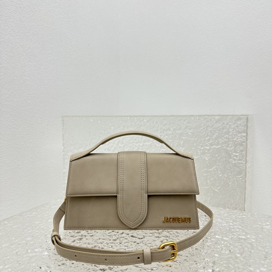 Jacquemus Brown Le Grand Bambino Beige Leather Pony- Jacquemus 02259