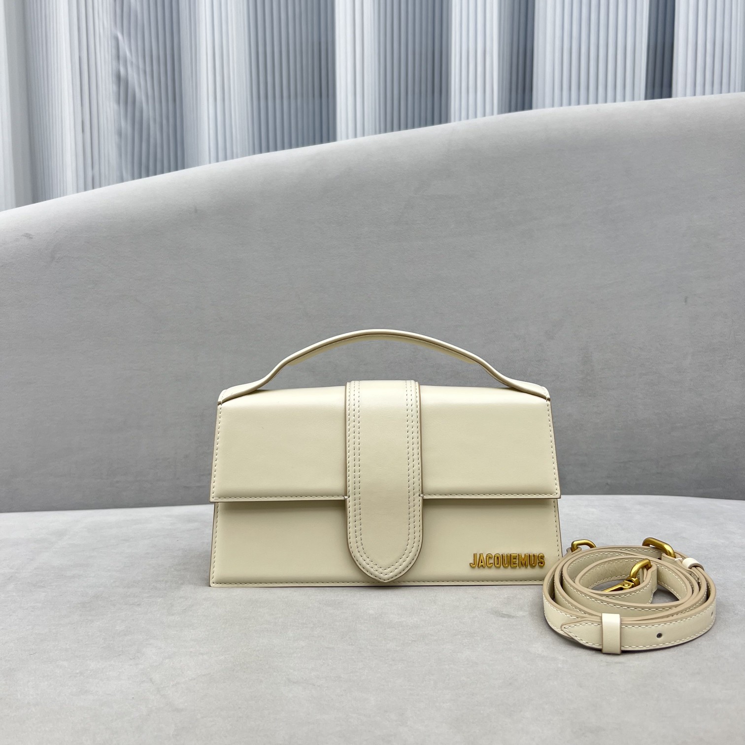 Jacquemus Cream Leather Le Bambino Shoulder Bag Jacquemus 02199