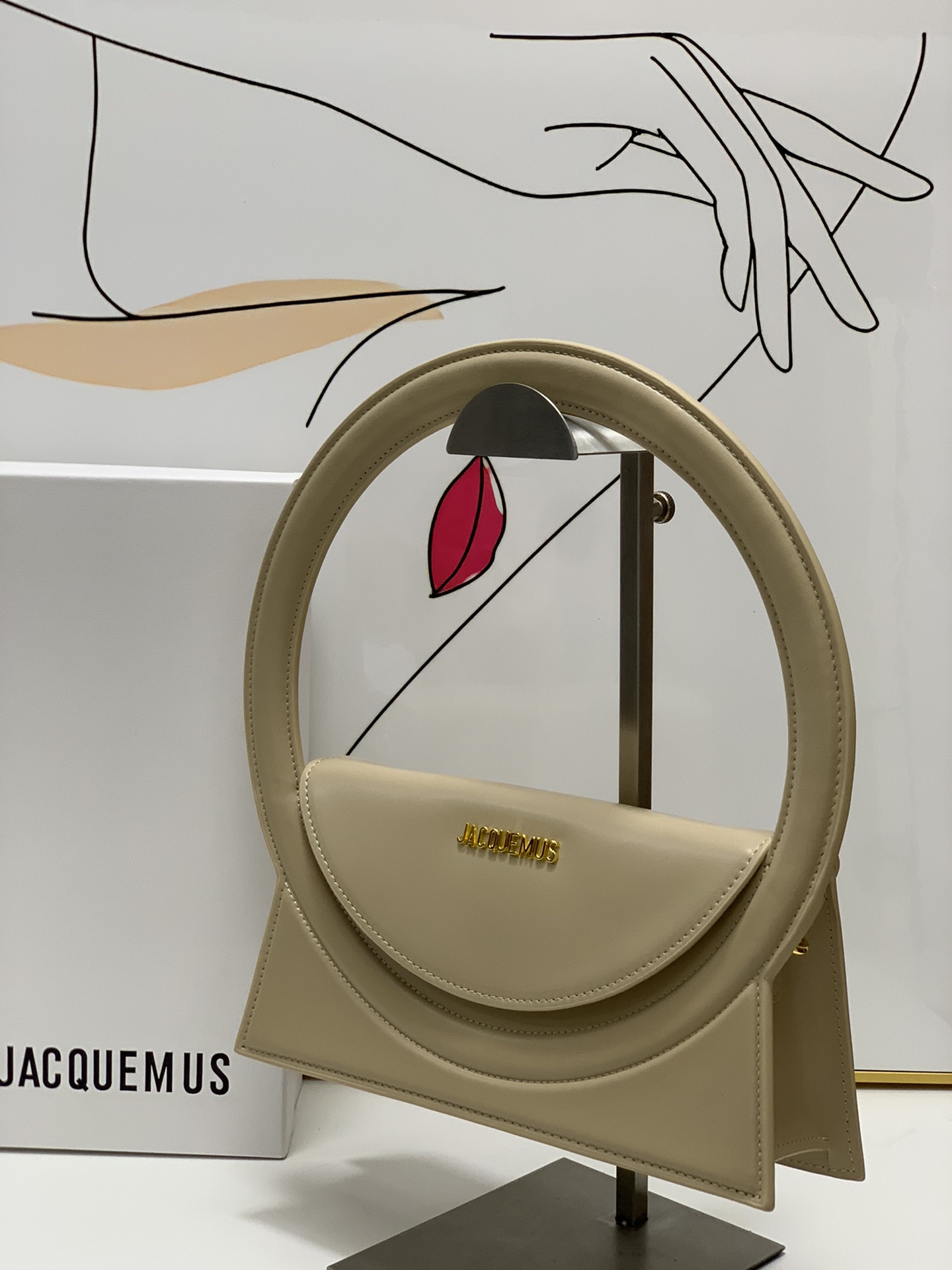 Jacquemus grayLe Raphia 'Le Sac Rond' Ba