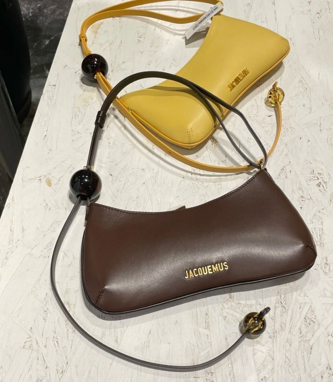 Jacquemus Le Bisou Perle Beaded Shoulder Bag - Black •