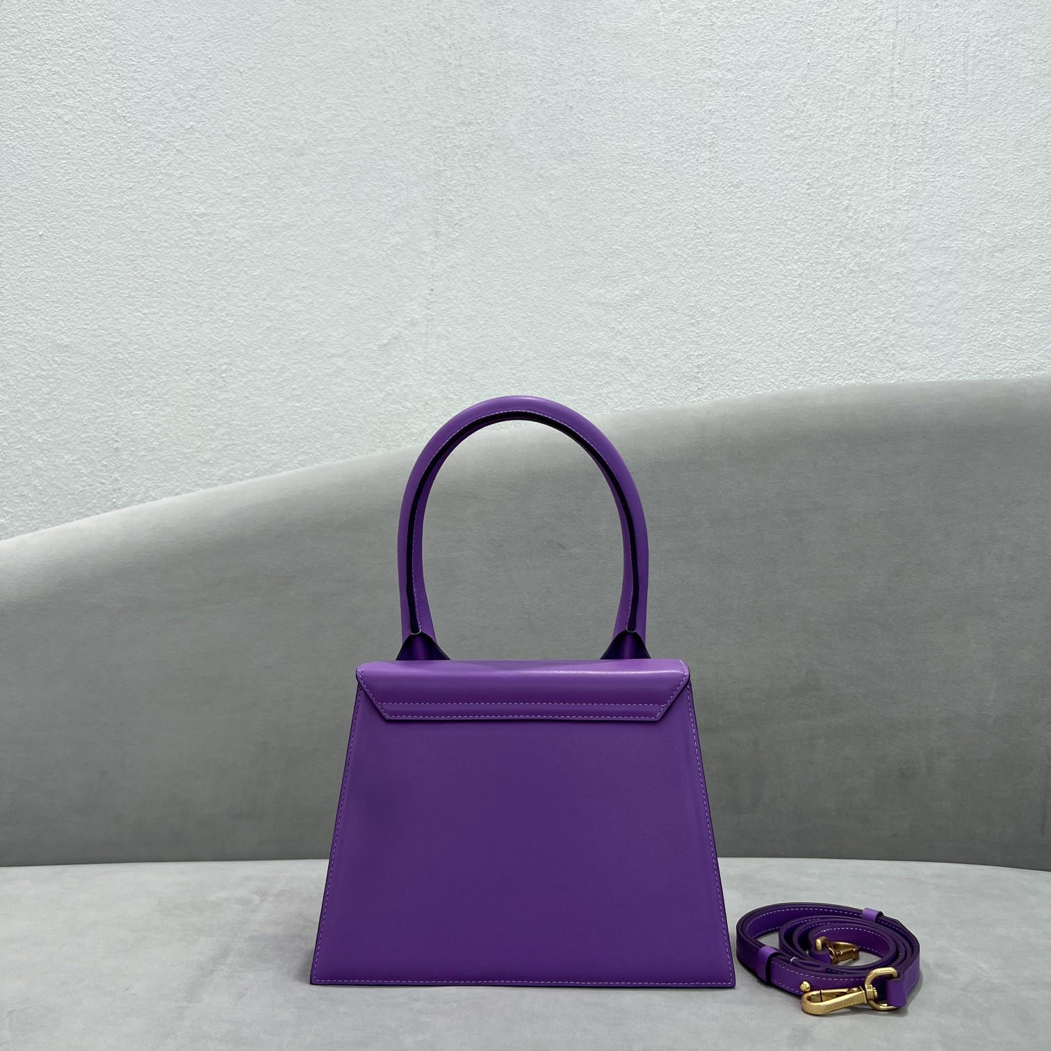 Jacquemus Le Chiquito Noeud Leather Tote in Purple |