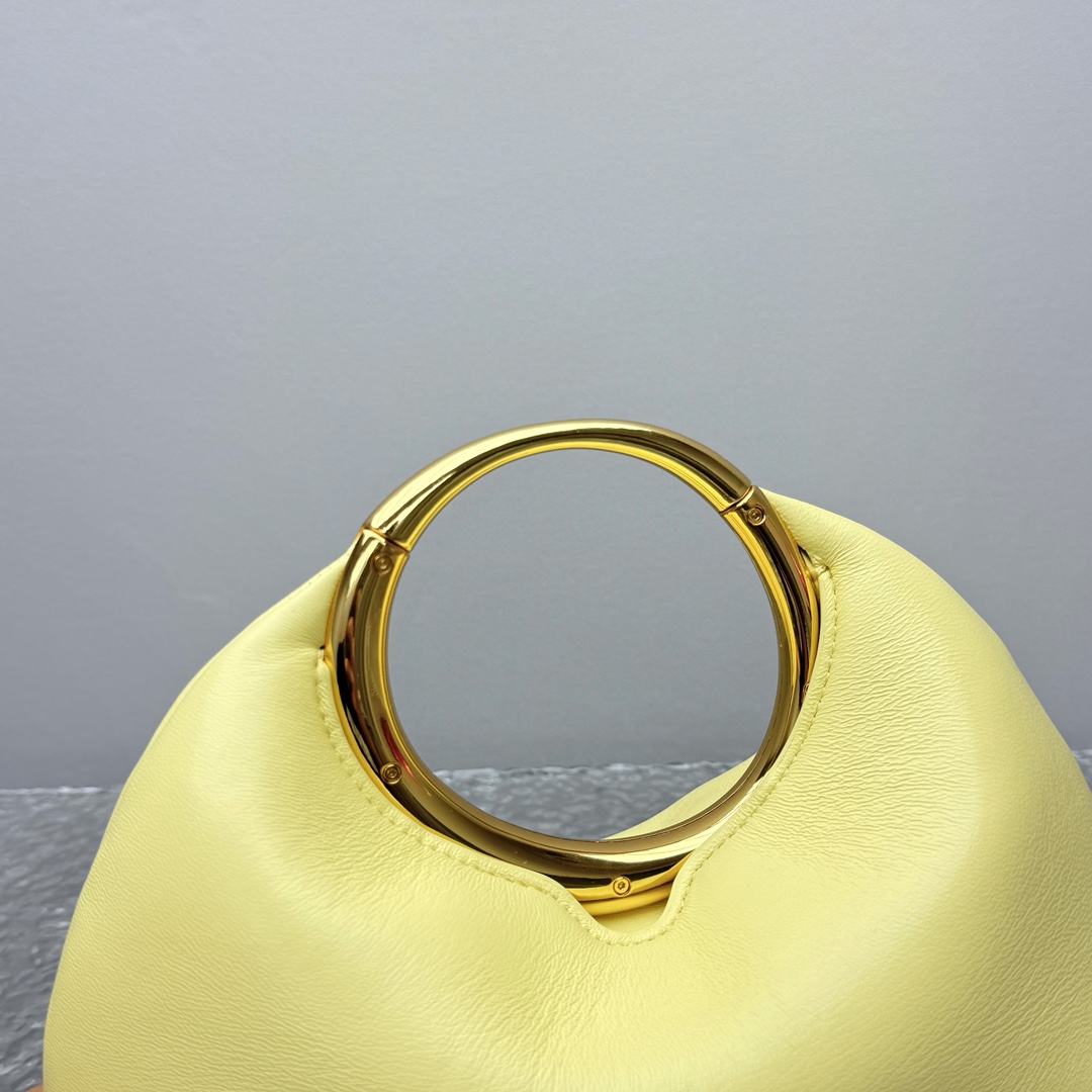 Jacquemus Le Petit Calino Mini Leather Yellow Tote Bag