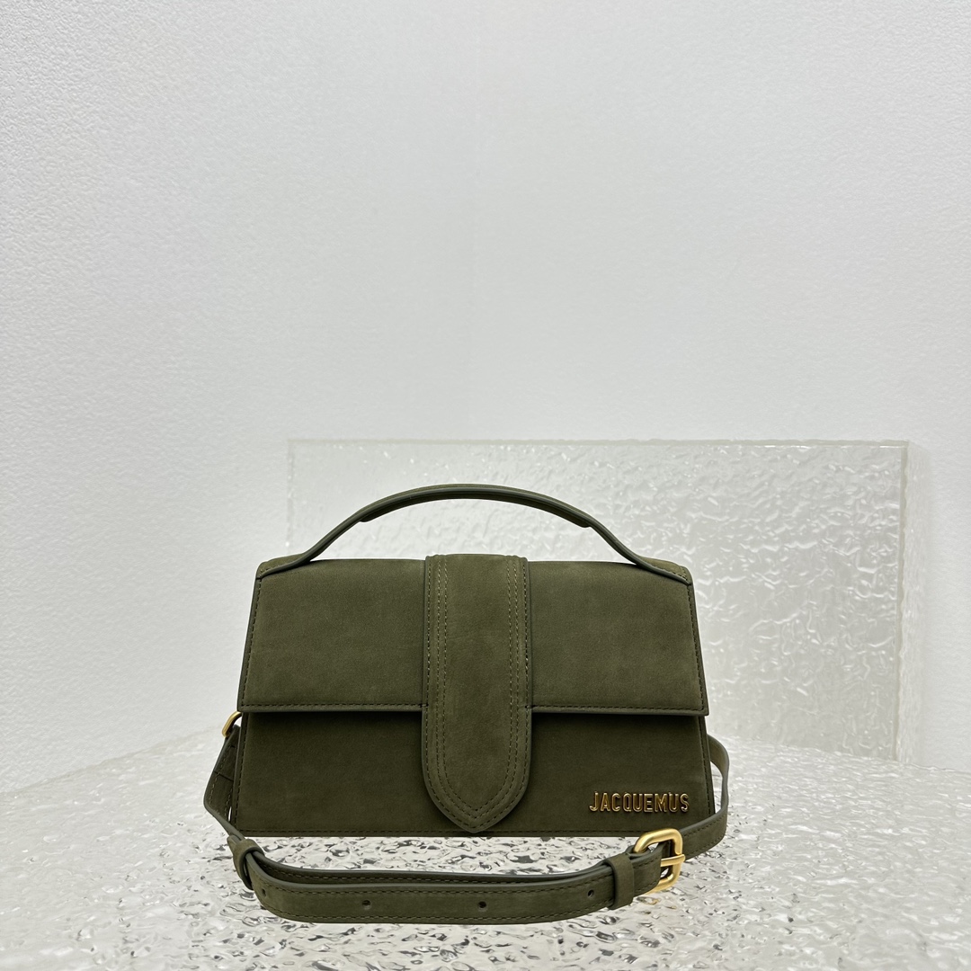 Jacquemus Leather Top Handle Bag - Green Handle Bags, Handbags - WJQ60549 |  Jacquemus 00259