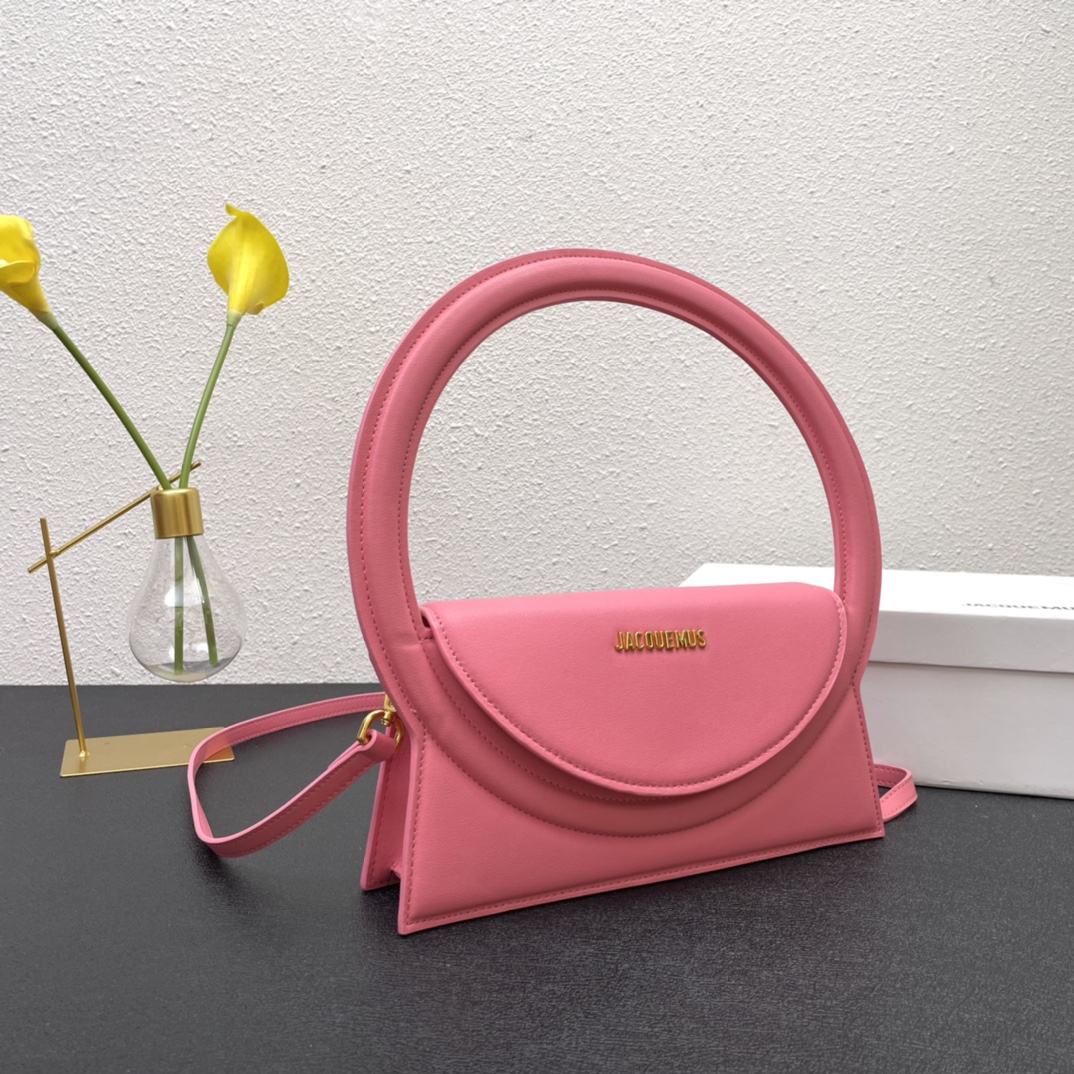 Jacquemus Pink Calfskin Le sac Rond Leather Pony-style calfskin ref.1372805 -