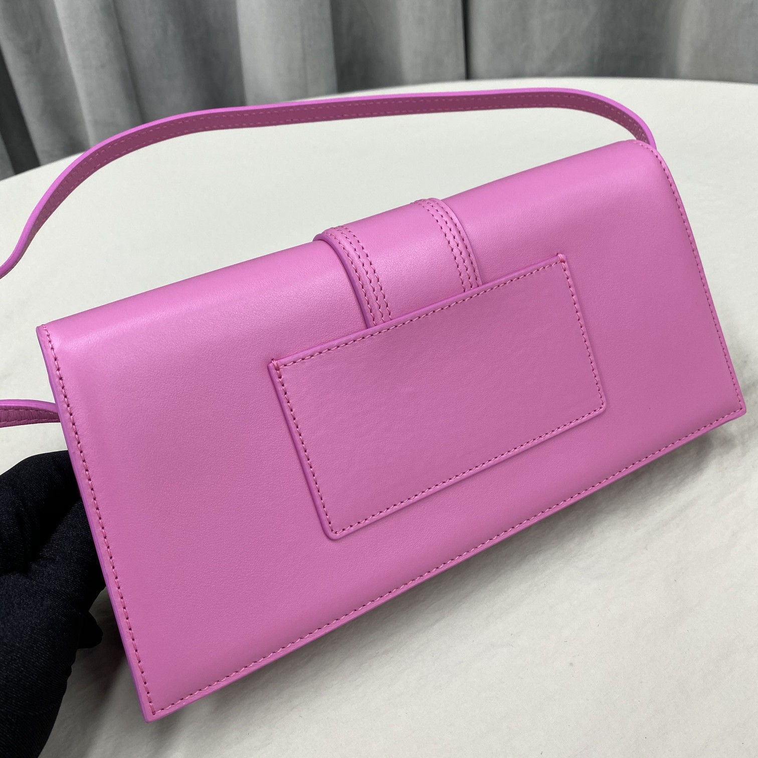 JACQUEMUS Smooth Calfskin Le Bambino Long Flap Pink Jacquemus 00679