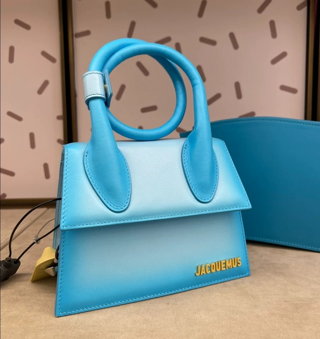 JACQUEMUS Smooth Calfskin Le Chiquito Noeud Blue 1564591