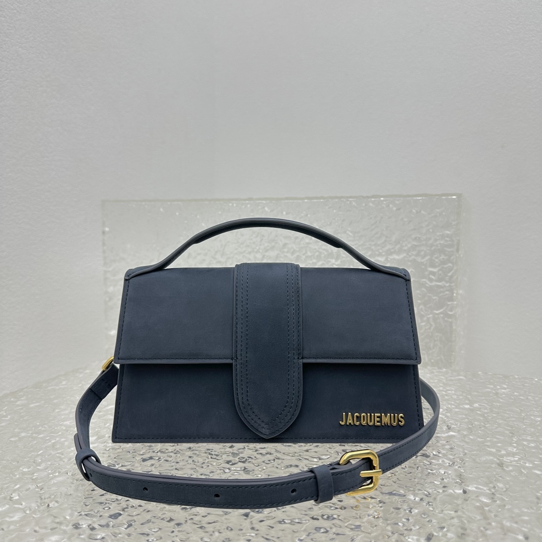 Jacquemus Suede Top Handle Bag - Blue Handle Bags, Jacquemus 00289