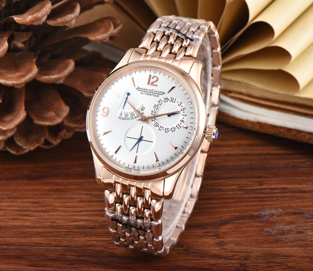 Jaeger-LeCoultre Rose Gold White Dial - Power Reserve Watch