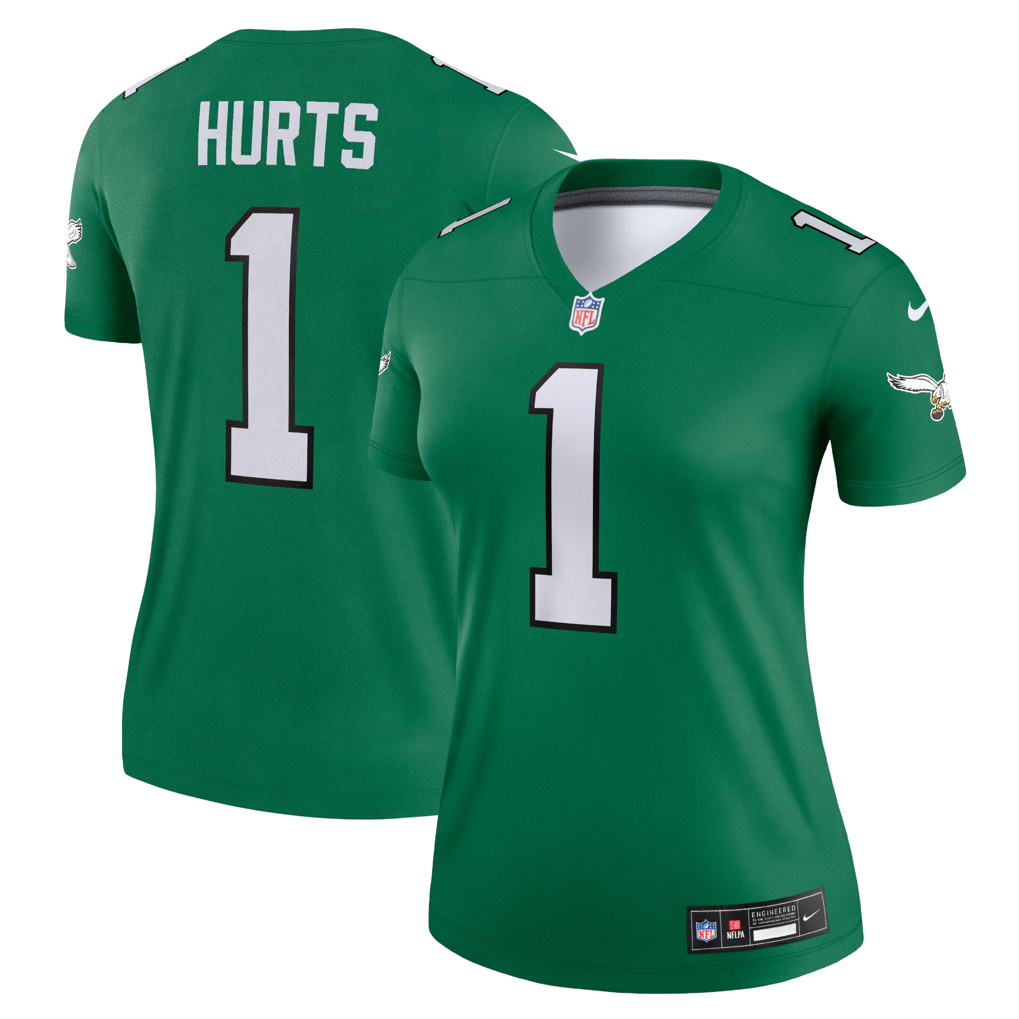 Jalen Hurts Philadelphia Eagles Nike Women's Alternate Legend Player Jersey - Kelly Green