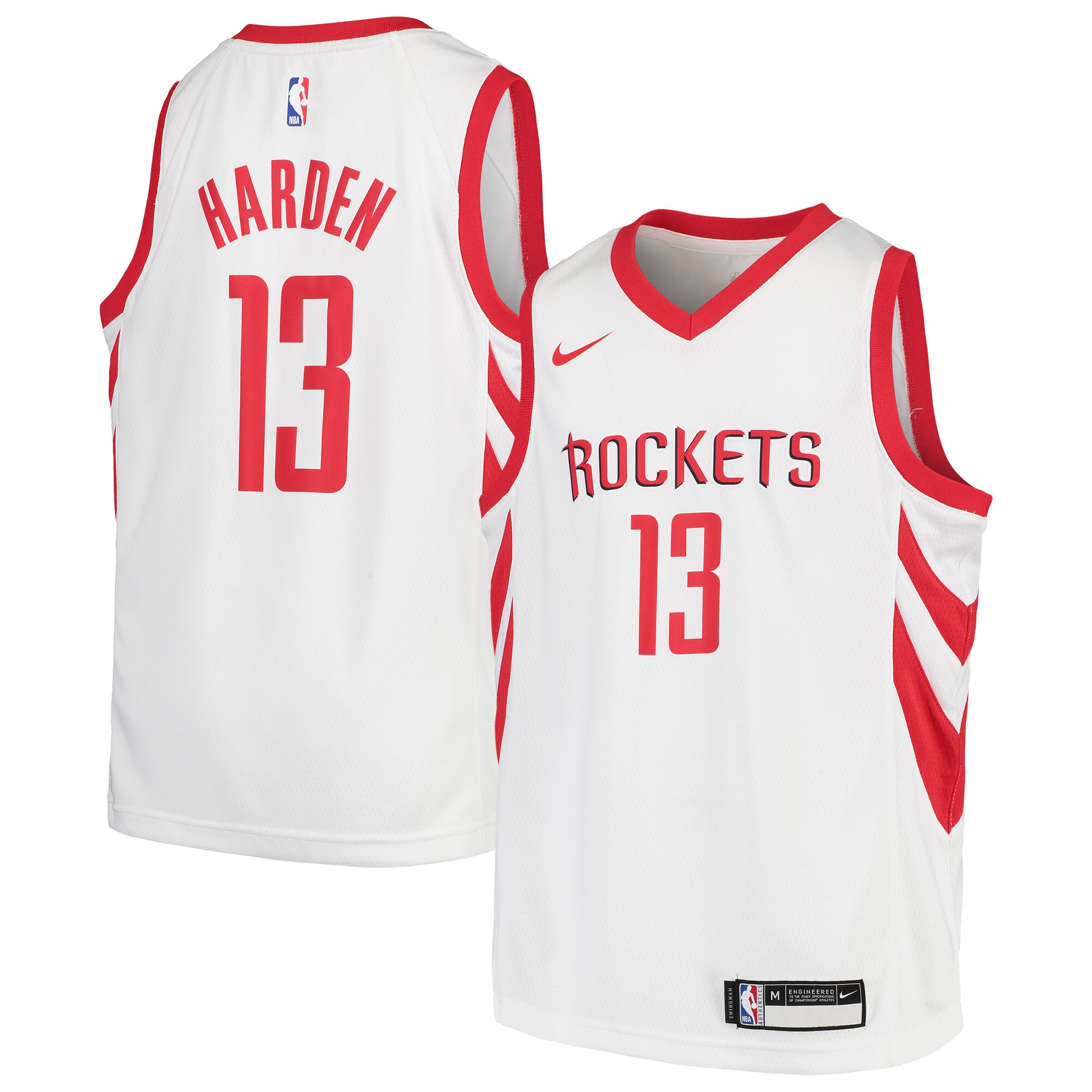Premium Nike Youth Harden Swingman Jersey #13 - Houston Rockets White