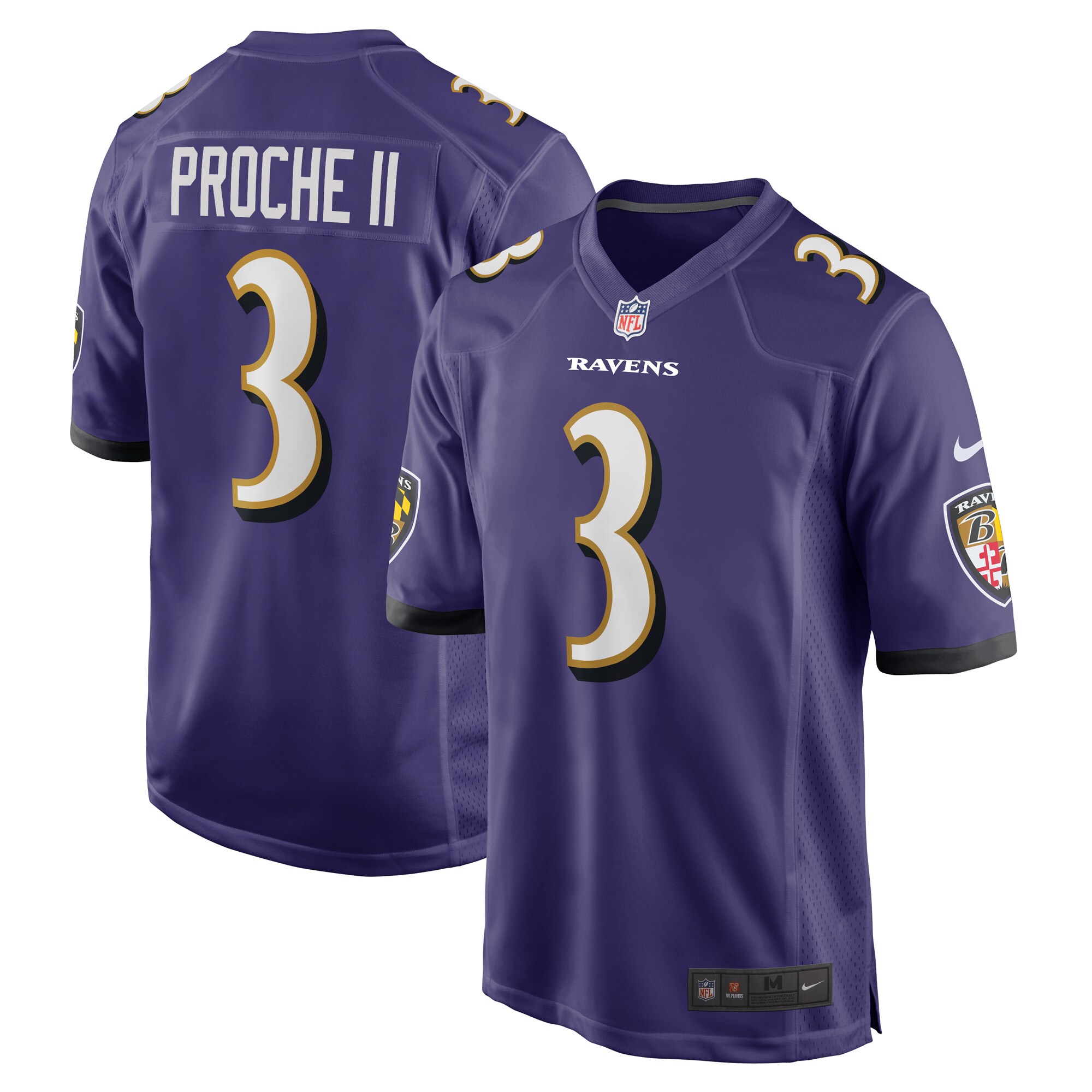James Proche II Baltimore Ravens Nike Team Game Player Jersey - Purple