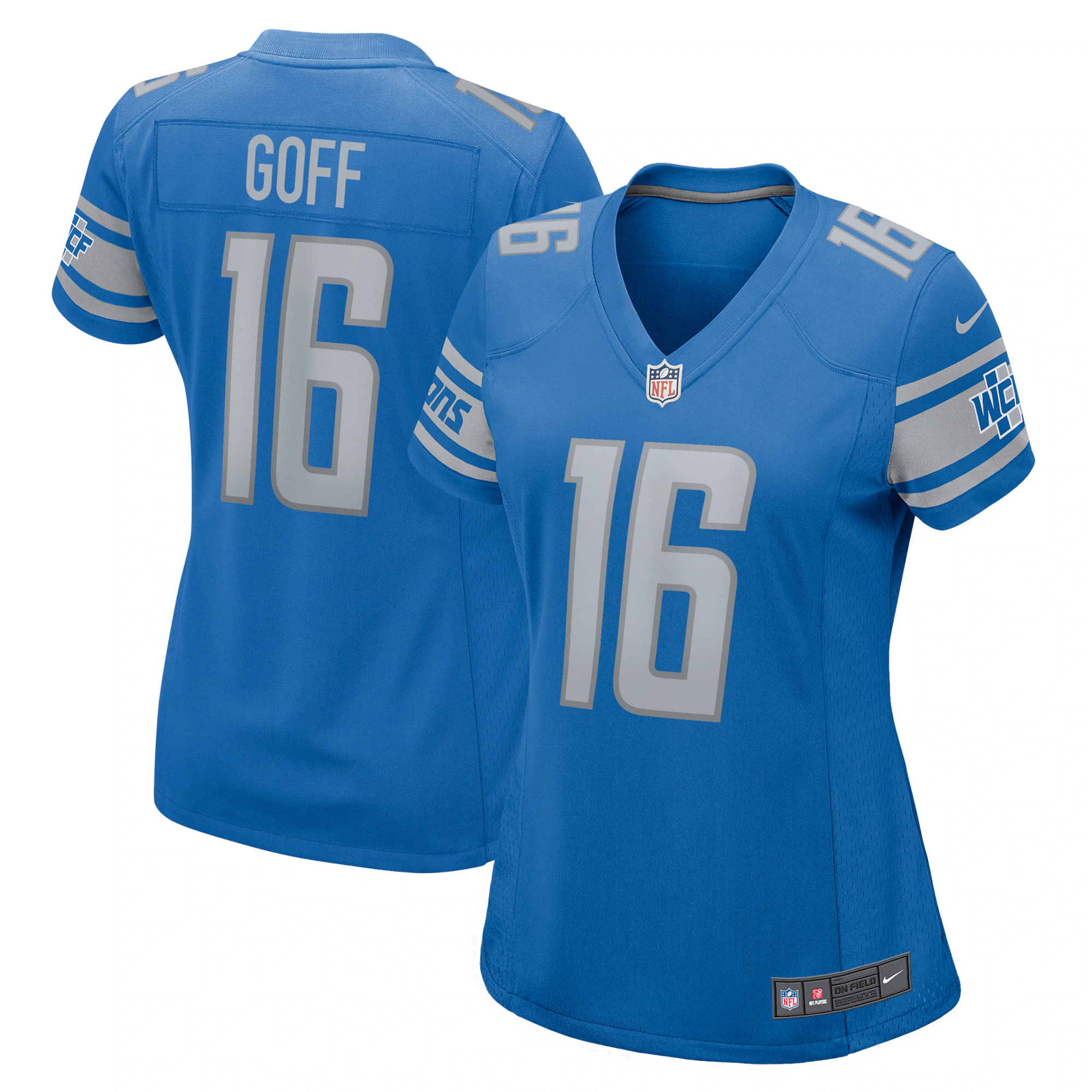 Jared Goff Detroit Lions Nike Women's Player Game Jersey - Blue