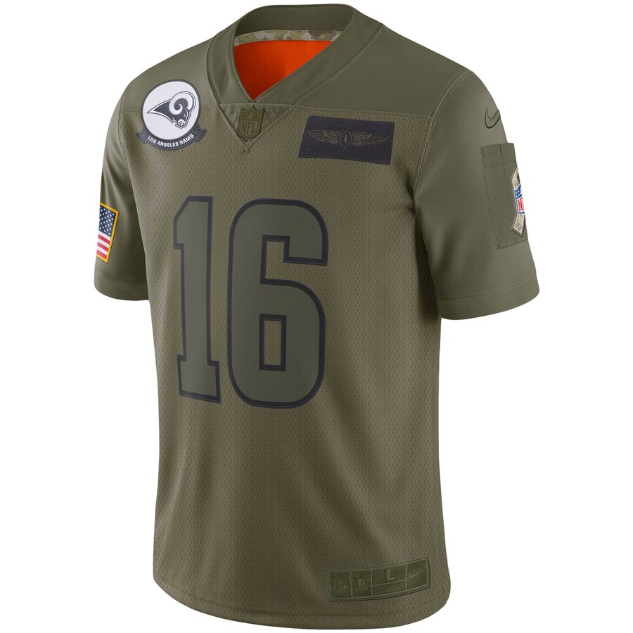Jared Goff Los Angeles Rams Nike Youth 2019 Salute to Service Game Jersey – Olive