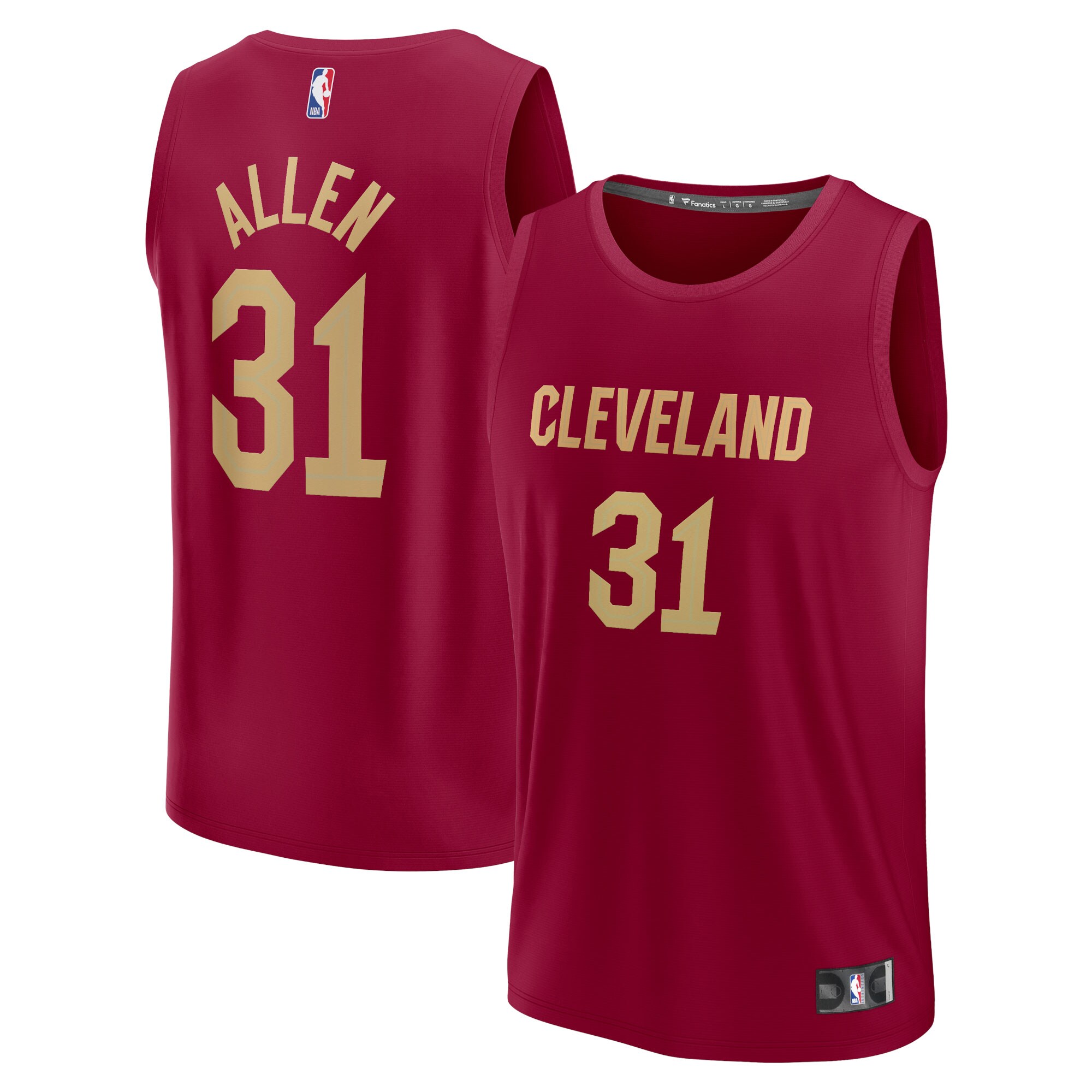 Fanatics Jarrett Allen Icon Jersey – Premium 31 Cavs Replica Red