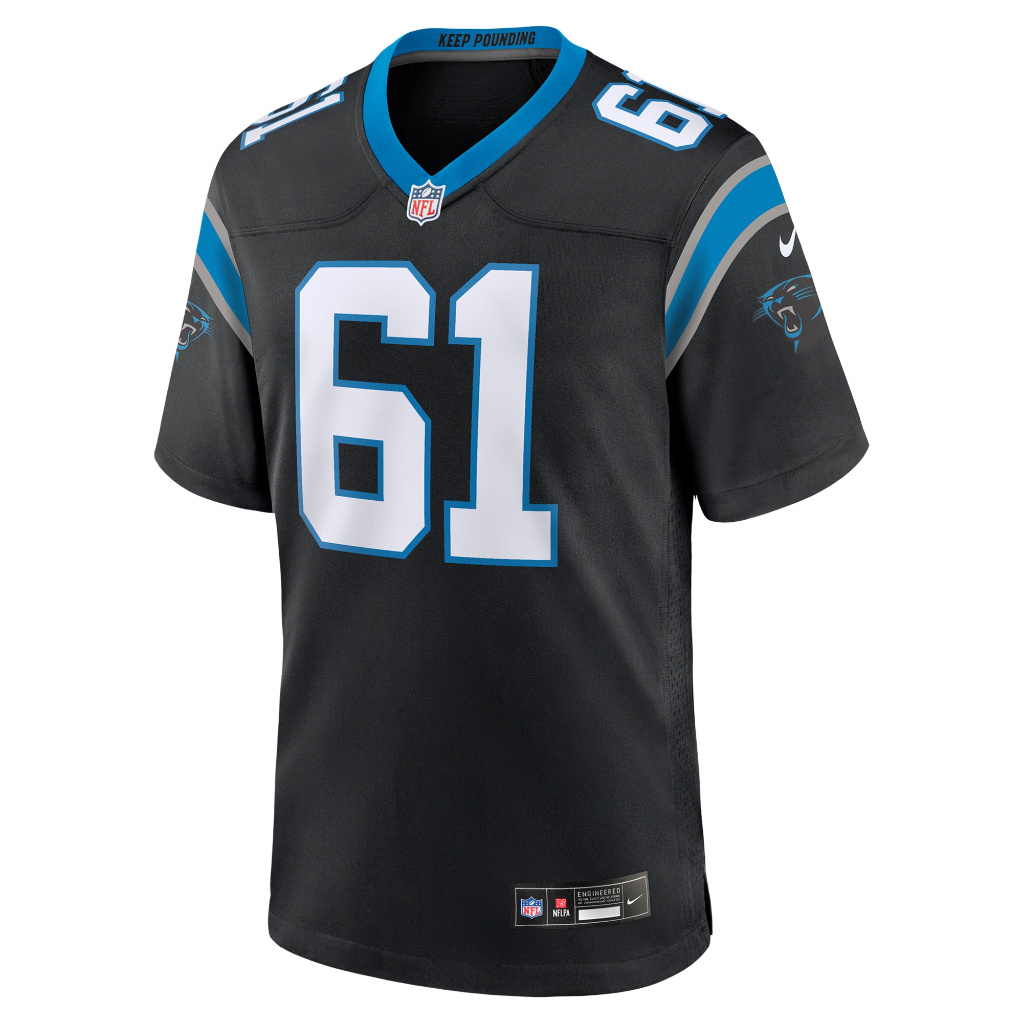 Jarrett Kingston Carolina Panthers Nike  Game Jersey -  Black