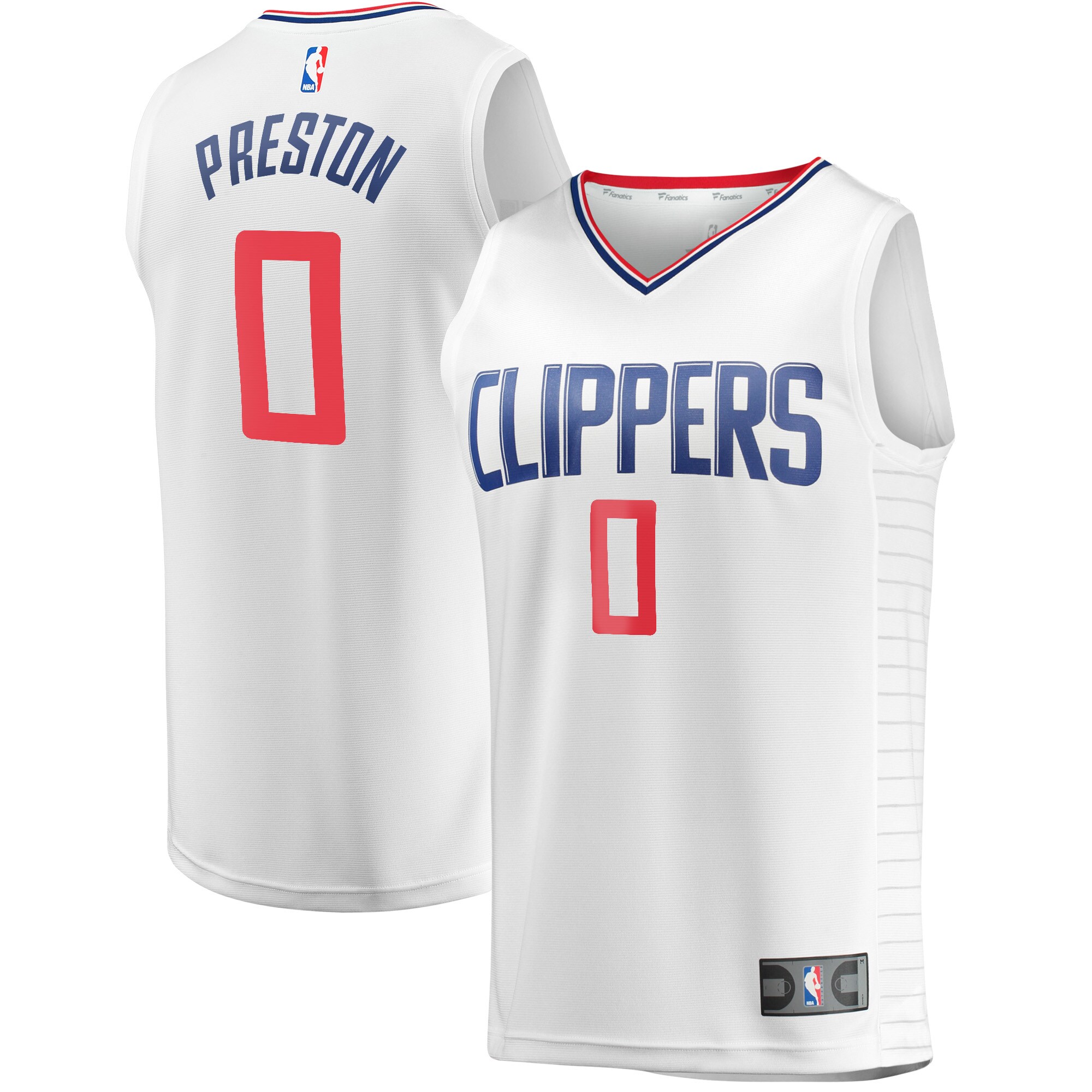 Fanatics Jason Preston Clippers Jersey - Ultimate White #0 Association Edition