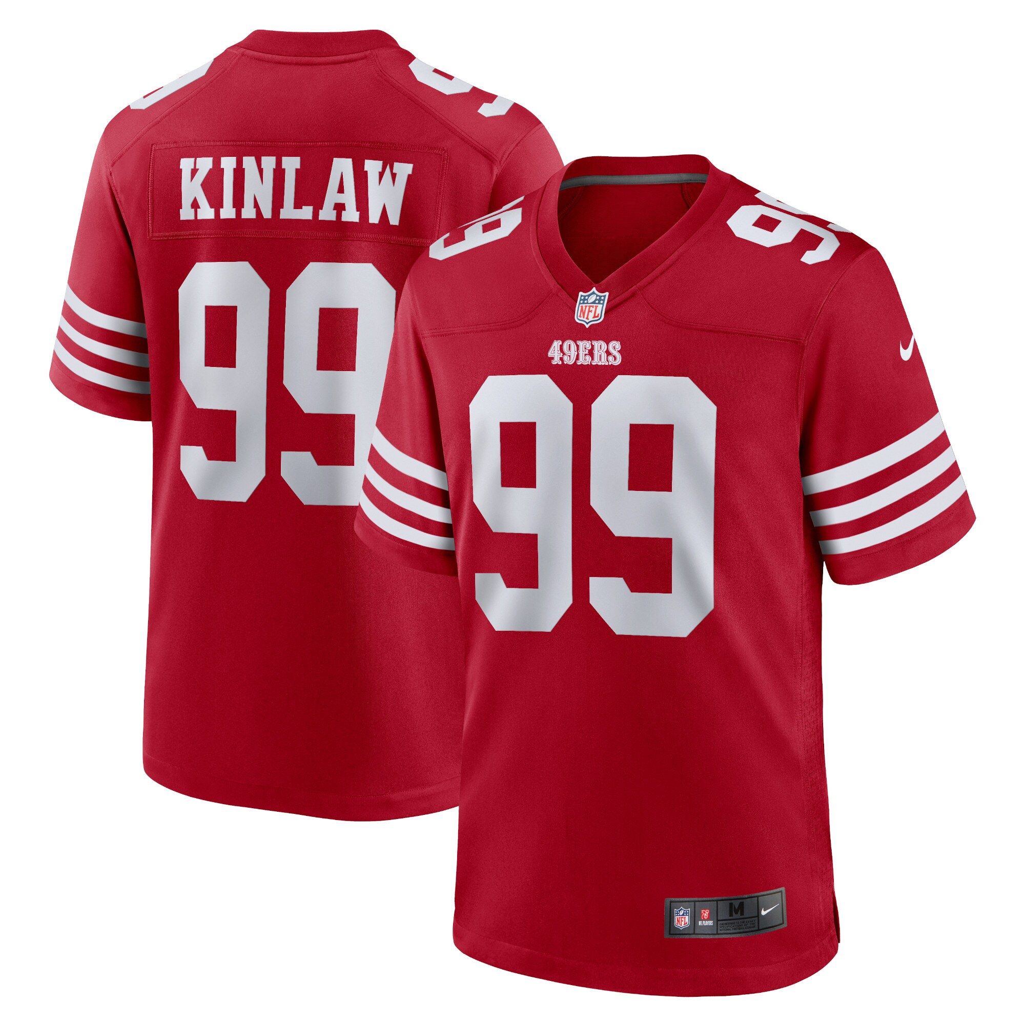 Javon Kinlaw San Francisco  Nike Team Player Game Jersey - Scarlet