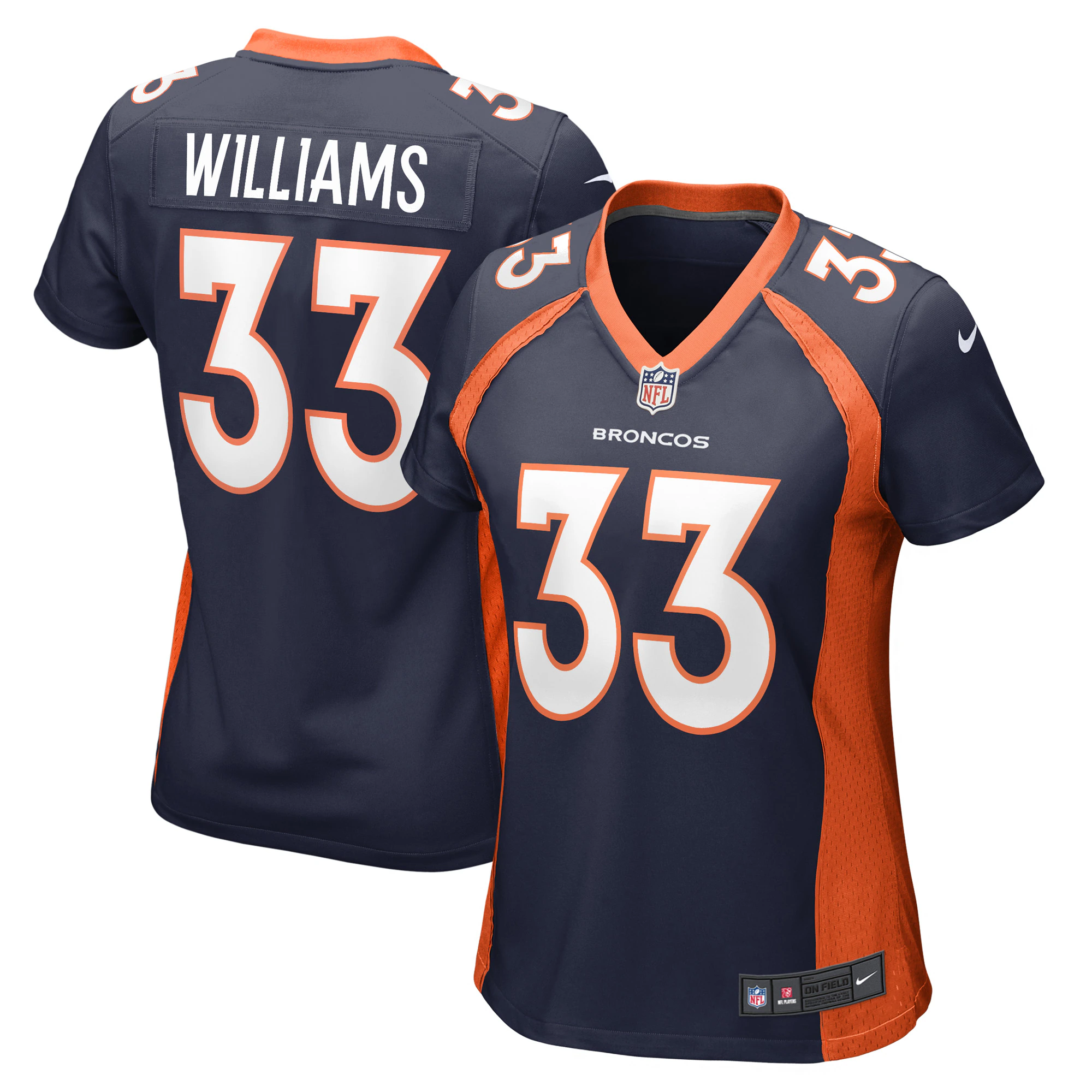 Javonte Williams Denver Broncos Nike Women's Home Game Player Jersey - Navy