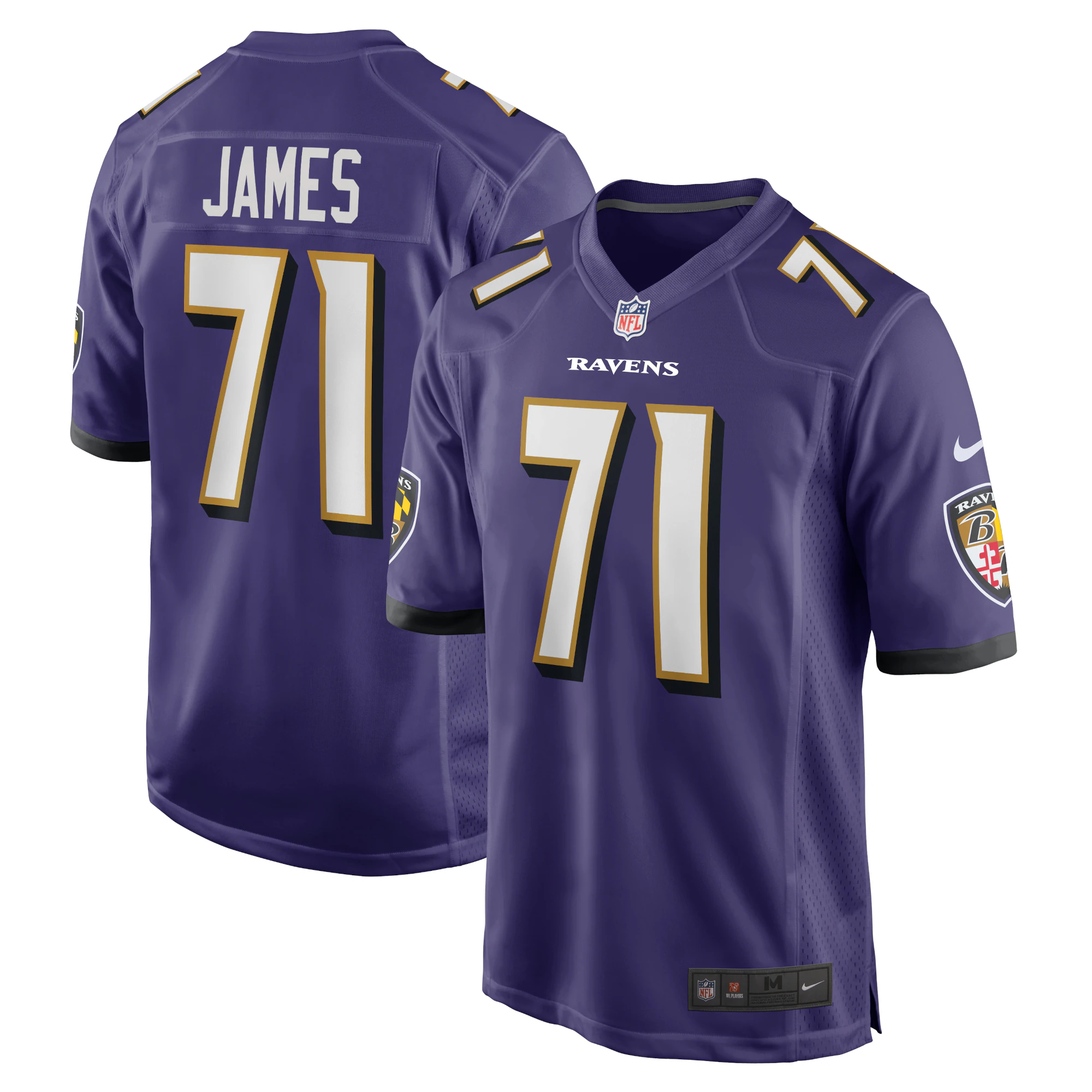 Ja'Wuan James Baltimore Ravens Nike Player Game Jersey - Purple