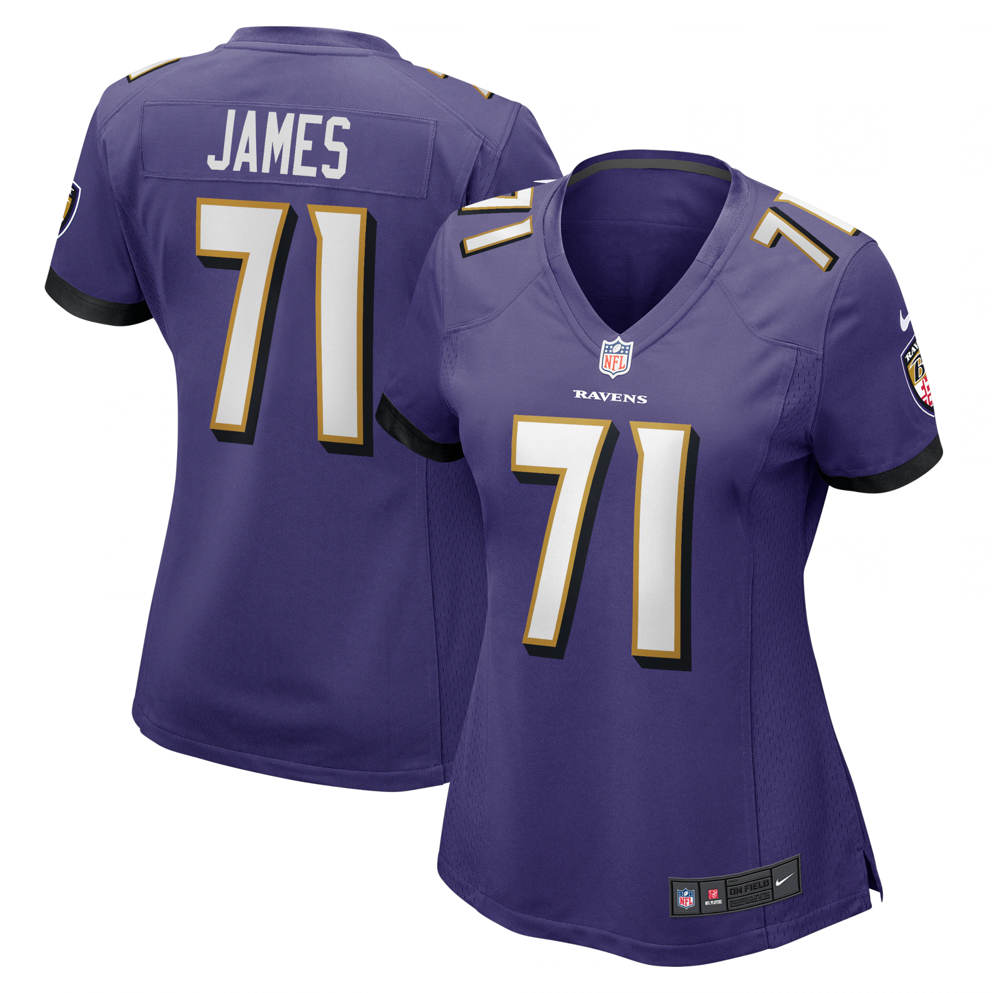 Ja'Wuan James Baltimore Ravens Nike Women's Player Game Jersey - Purple